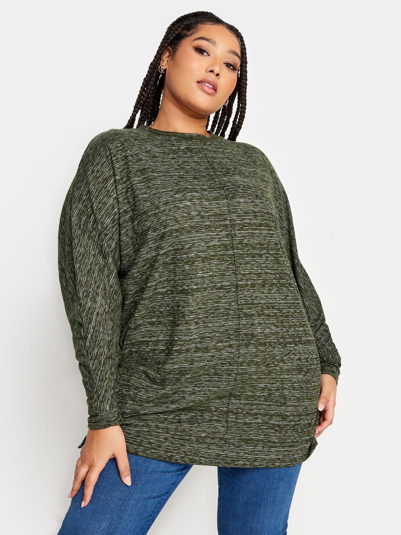 YOURS Plus Size Natural Brown Soft Touch Longline Jumper