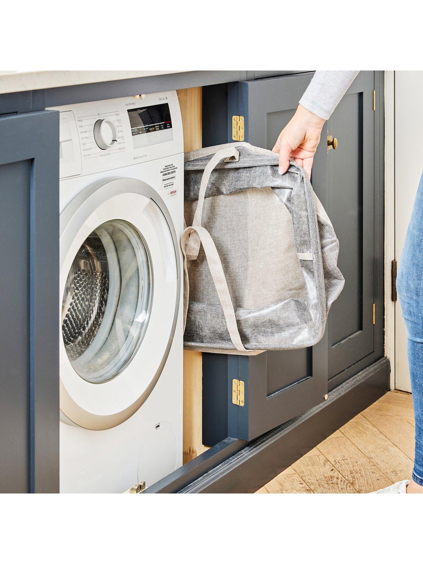  image of minky-waterproof-laundry-basket-with-handle