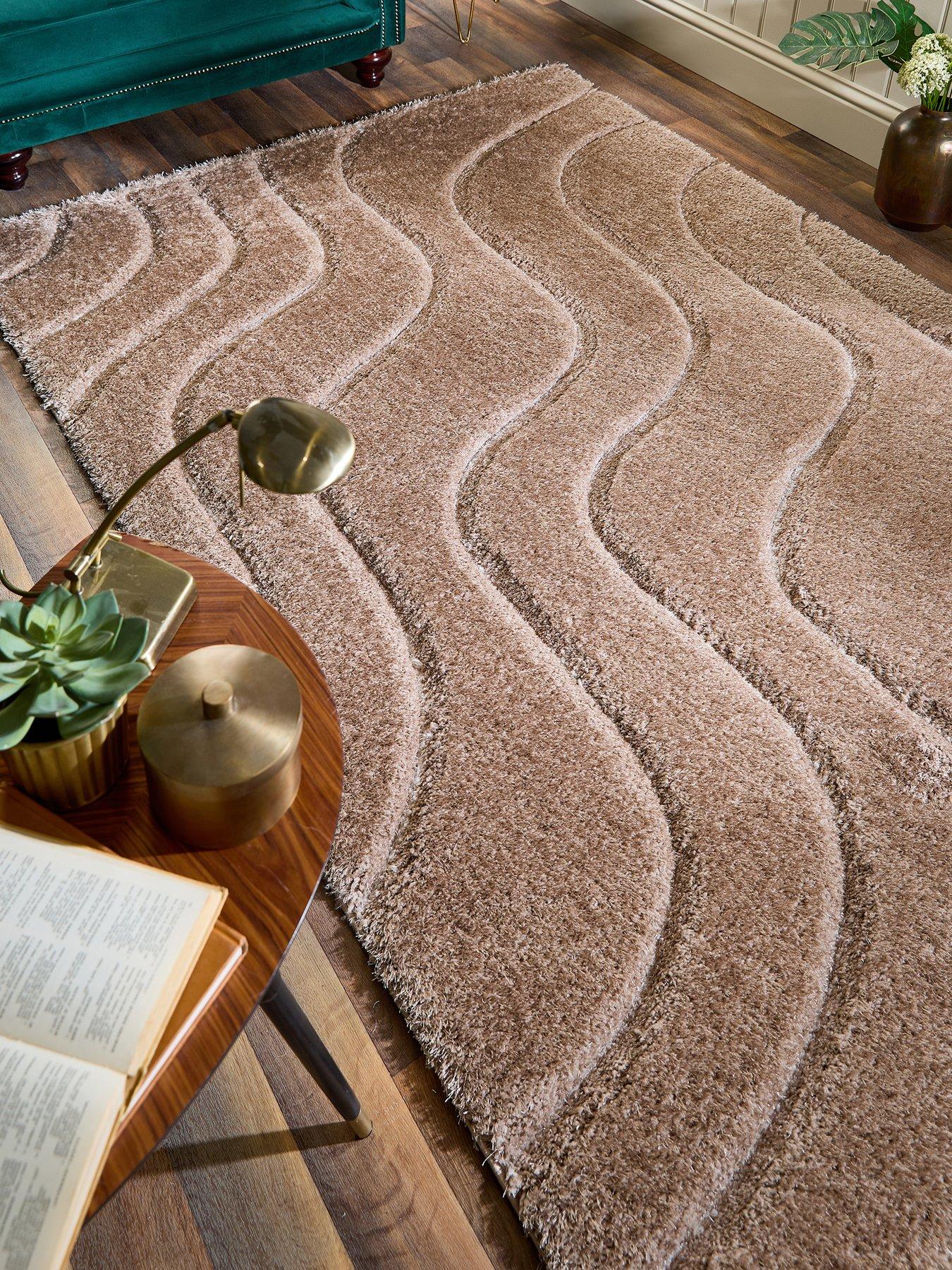 front image of the-very-collection-soft-carved-waves-rug