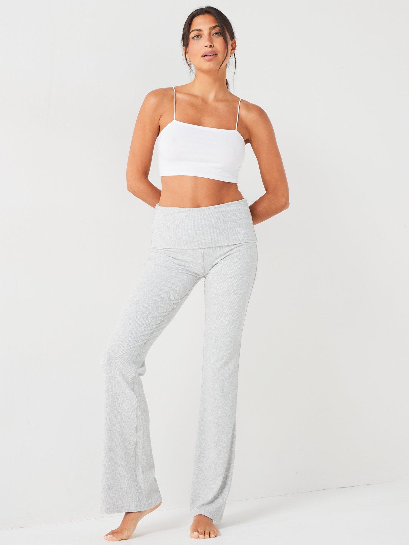  image of everyday-ribbed-yoga-trouser-grey