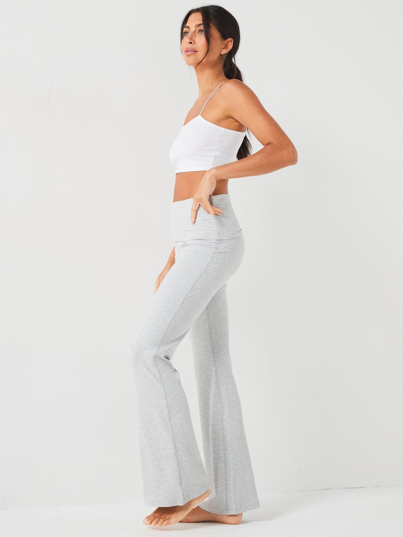  image of everyday-ribbed-yoga-trouser-grey
