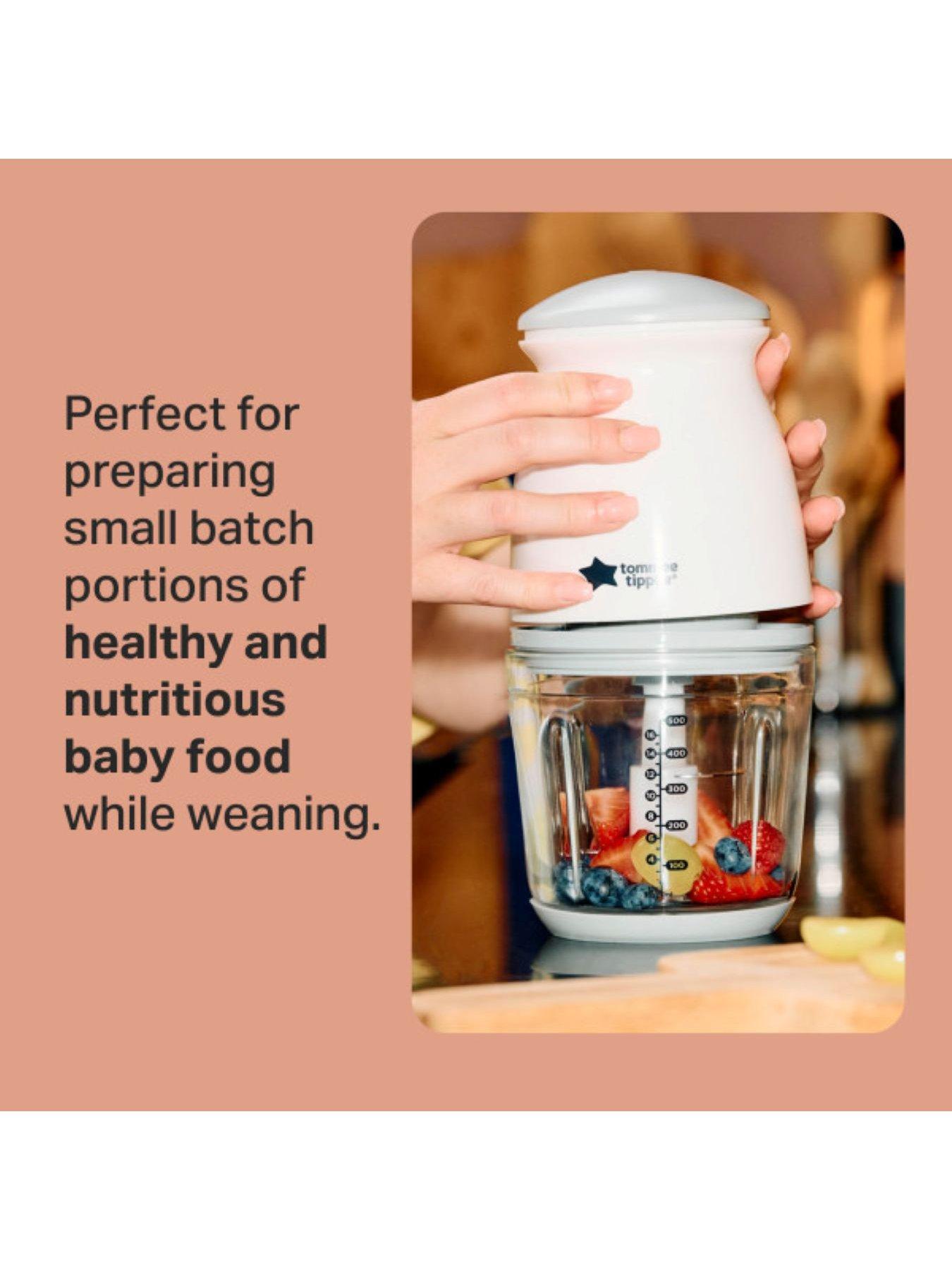 Image 3 of 8 of Tommee Tippee Quick-Chop Mini Baby Food Blender - White