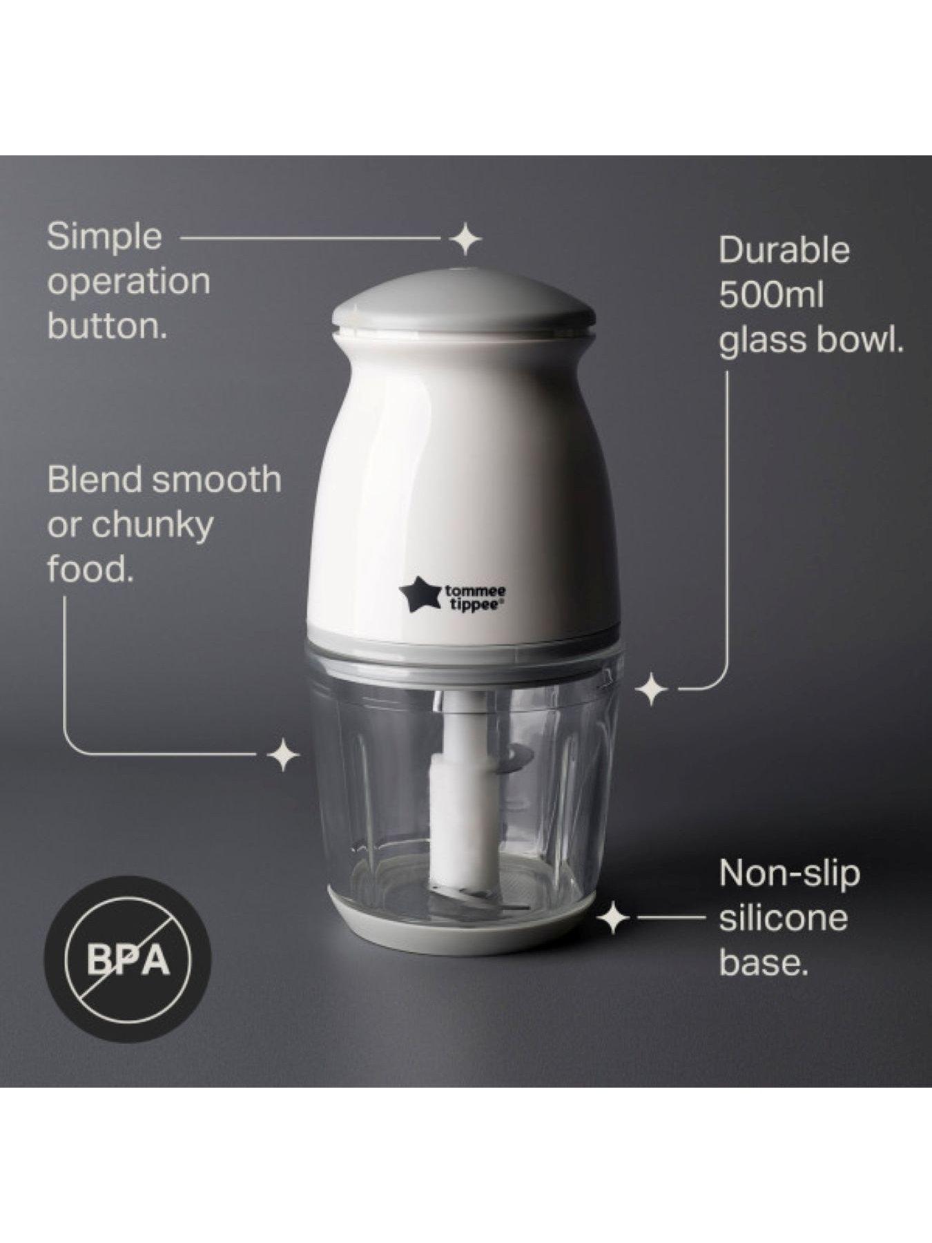 Image 4 of 8 of Tommee Tippee Quick-Chop Mini Baby Food Blender - White
