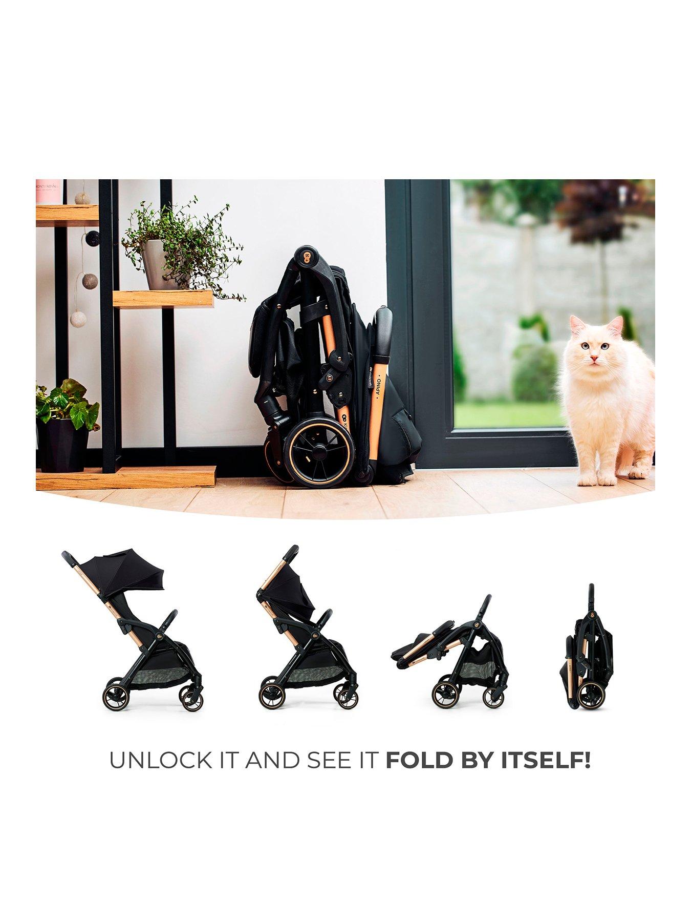 Image 3 of 8 of Kinderkraft Apino Compact Stroller - Raven Black