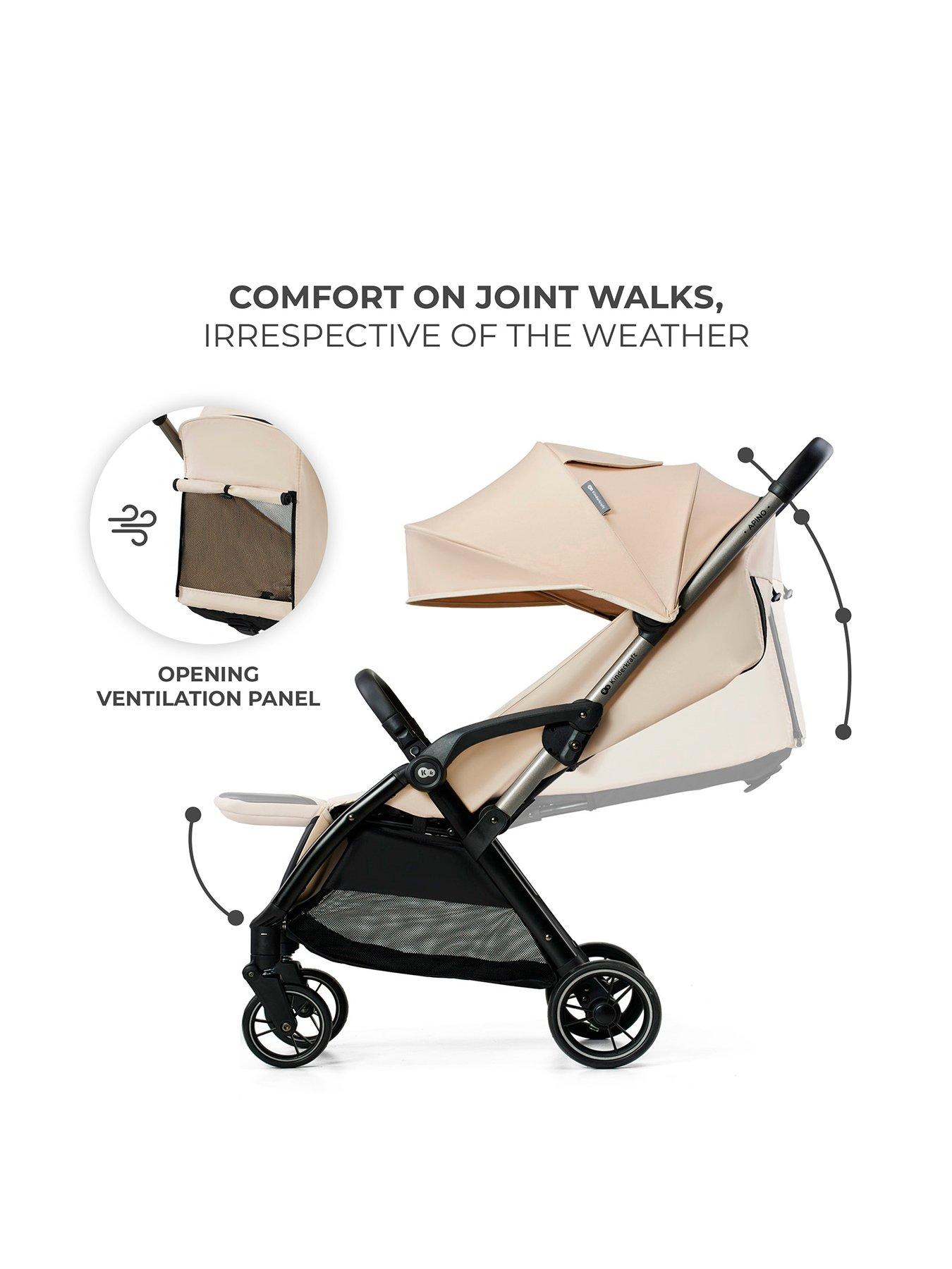  image of kinderkraft-apino-compact-stroller-dune-beige