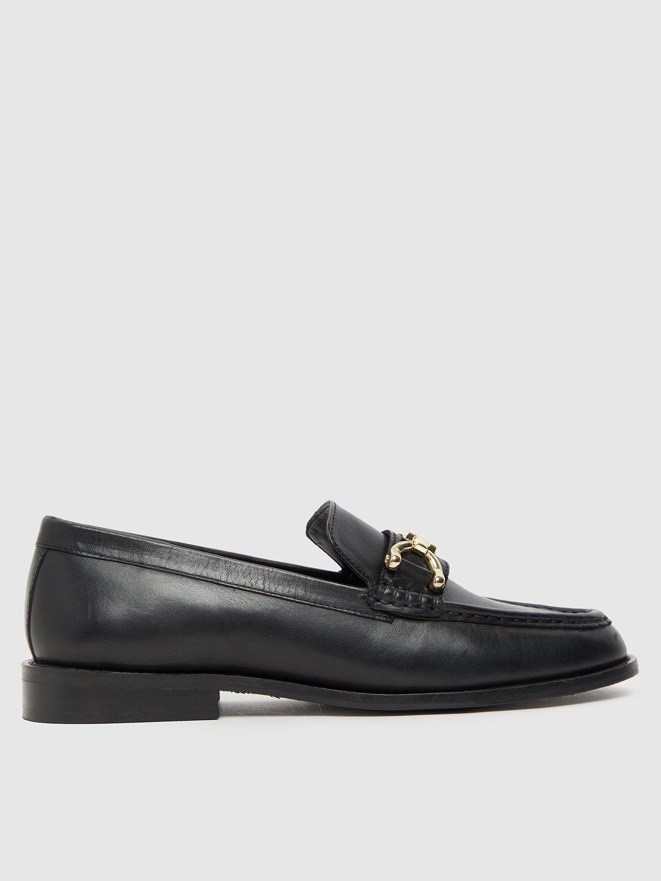 Schuh Lassie Leather Snaffle Loafer - Black | littlewoods.com