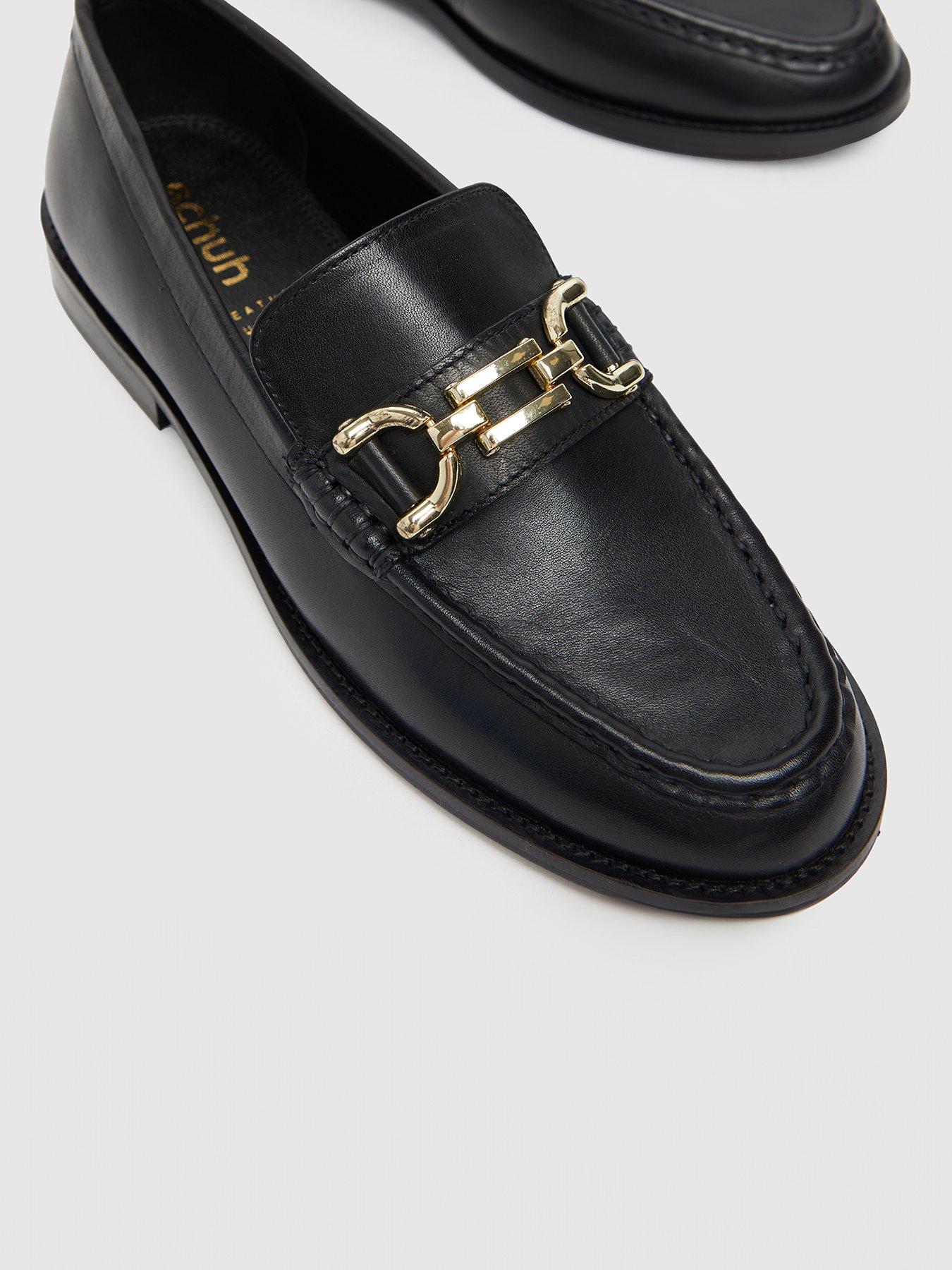 Schuh Lassie Leather Snaffle Loafer - Black | littlewoods.com