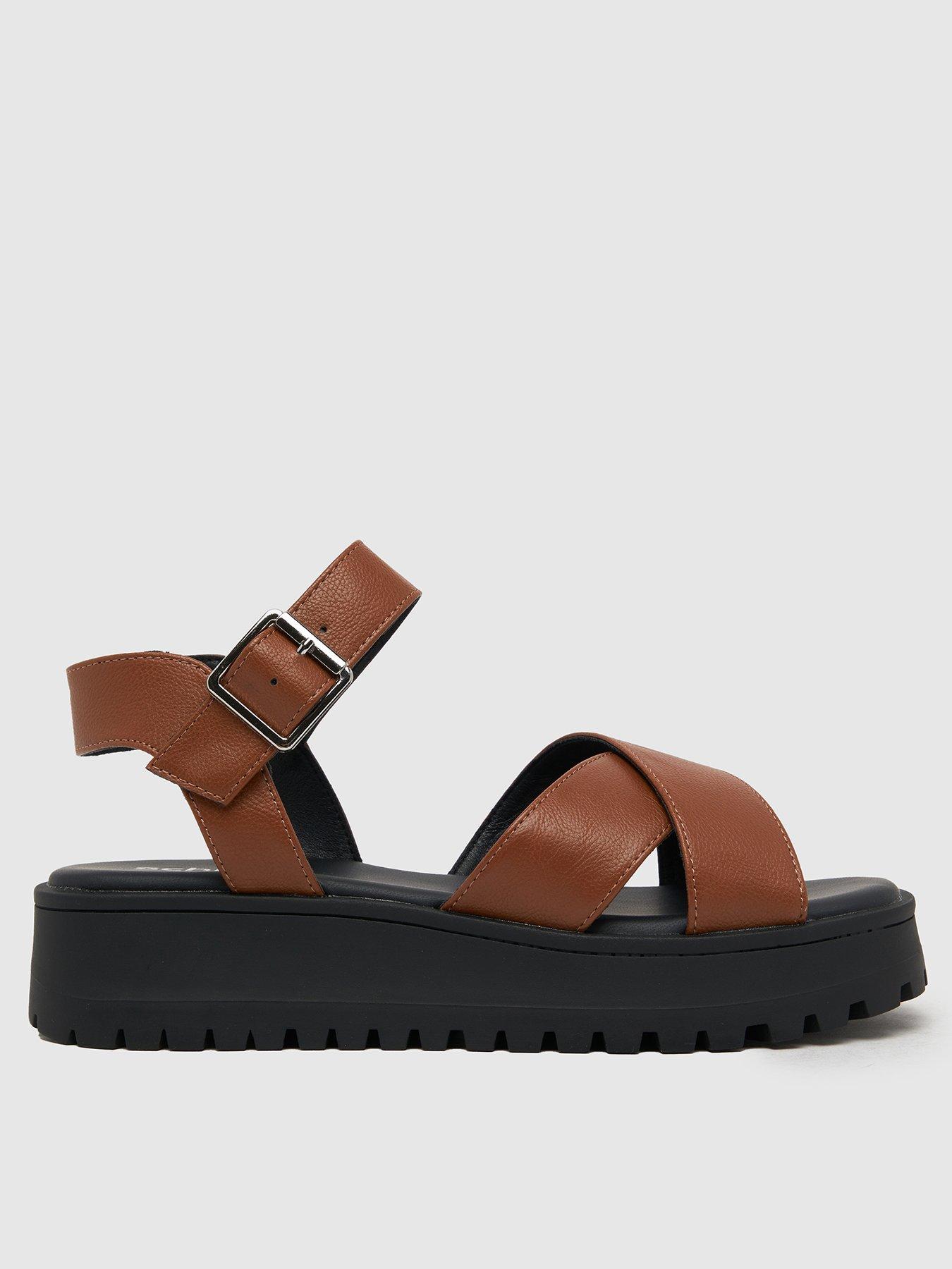Tan chunky sandals top
