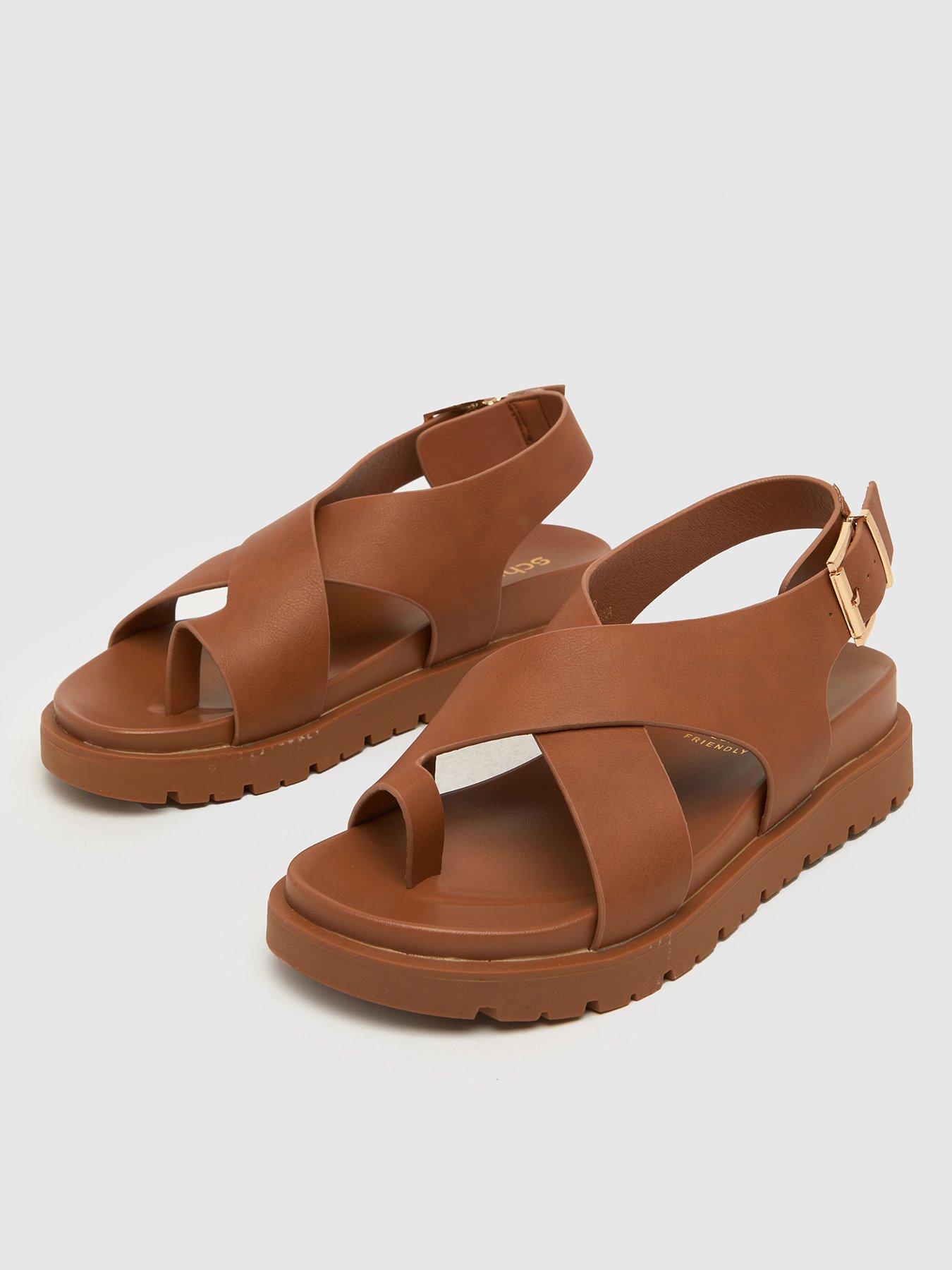 Schuh Thora Toe Loop Chunky Sandal Tan littlewoods