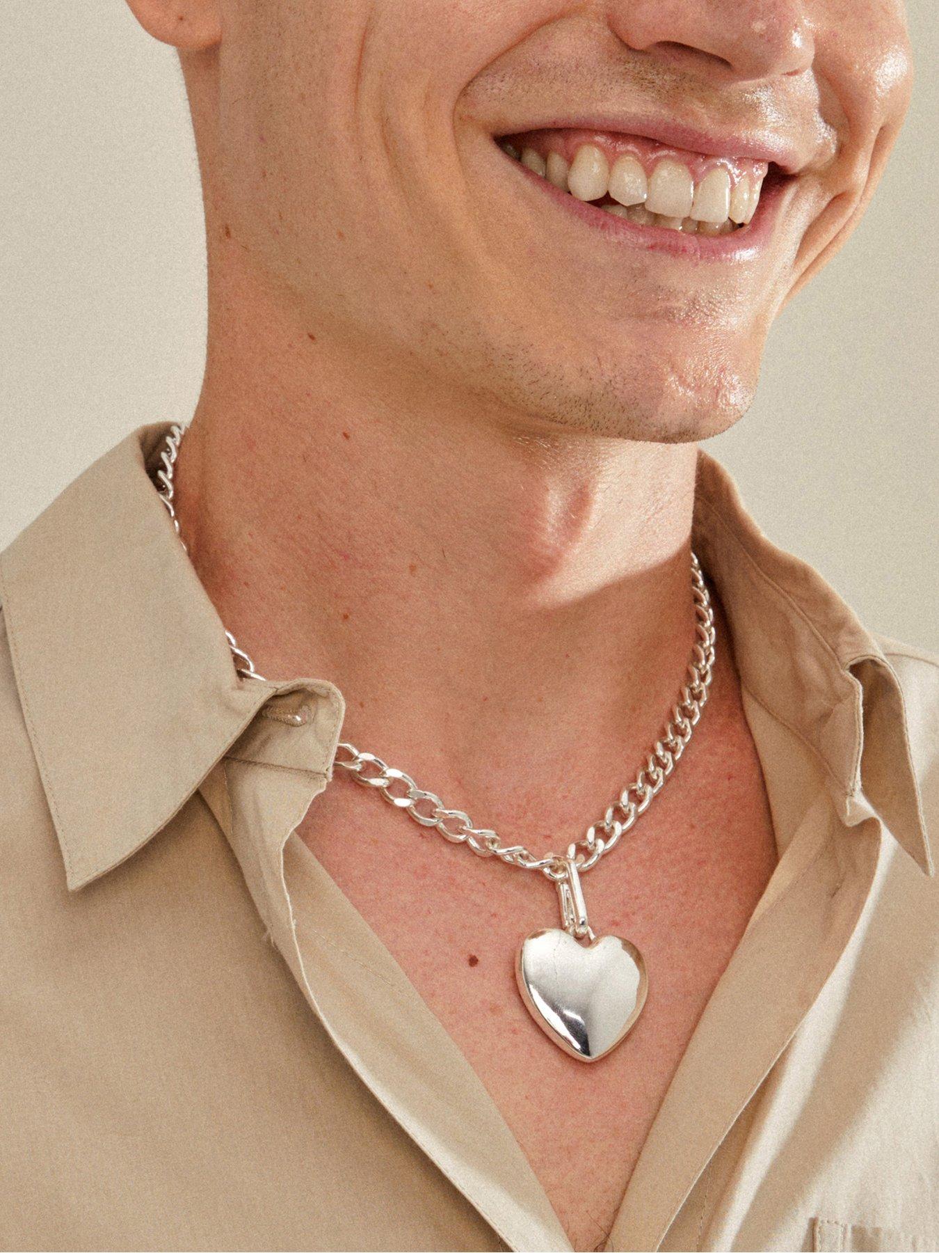 Image 4 of 4 of Pilgrim CHARM maxi heart pendant, silver-plated