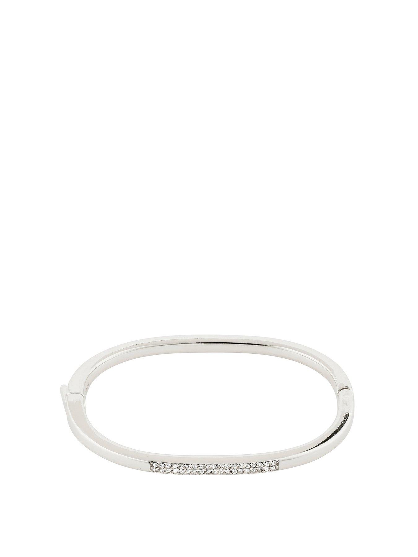  image of pilgrim-star-crystal-bangle-silver-plated