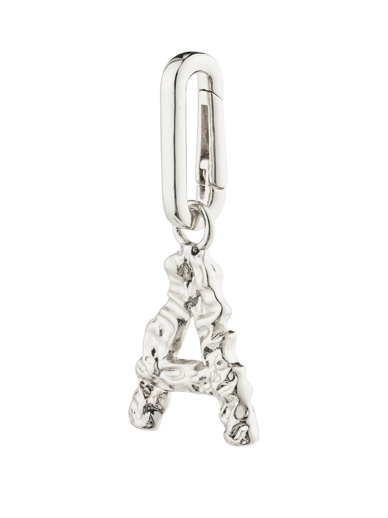 Pilgrim CHARM letter pendant , silver-plated