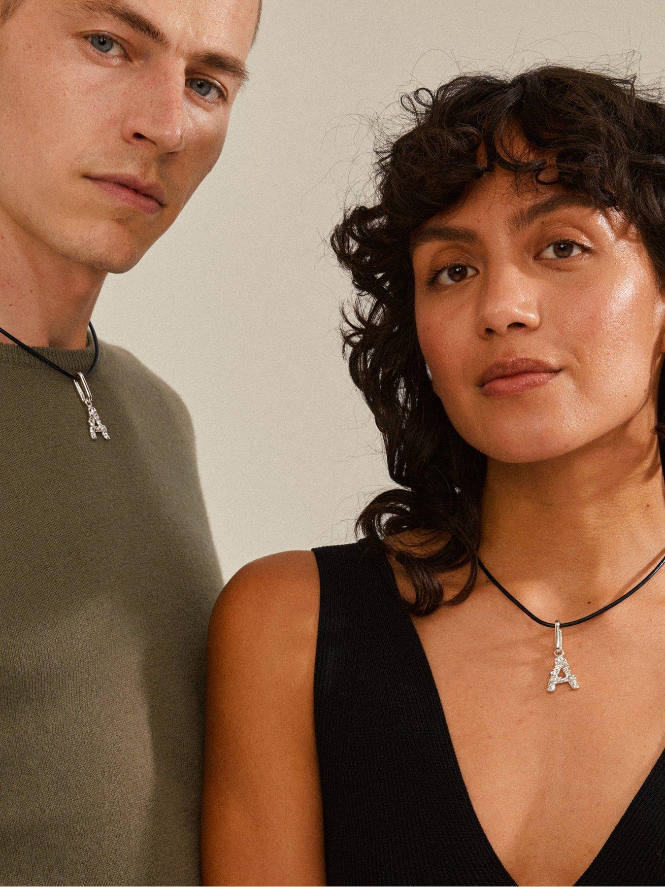  image of pilgrim-charm-letter-pendant-silver-plated