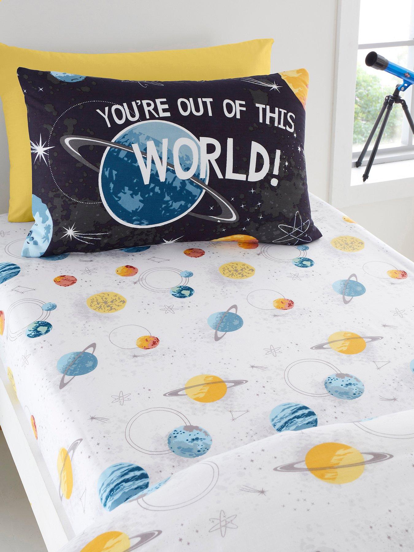 undefined Outer Space Single Fitted Sheet - Multi