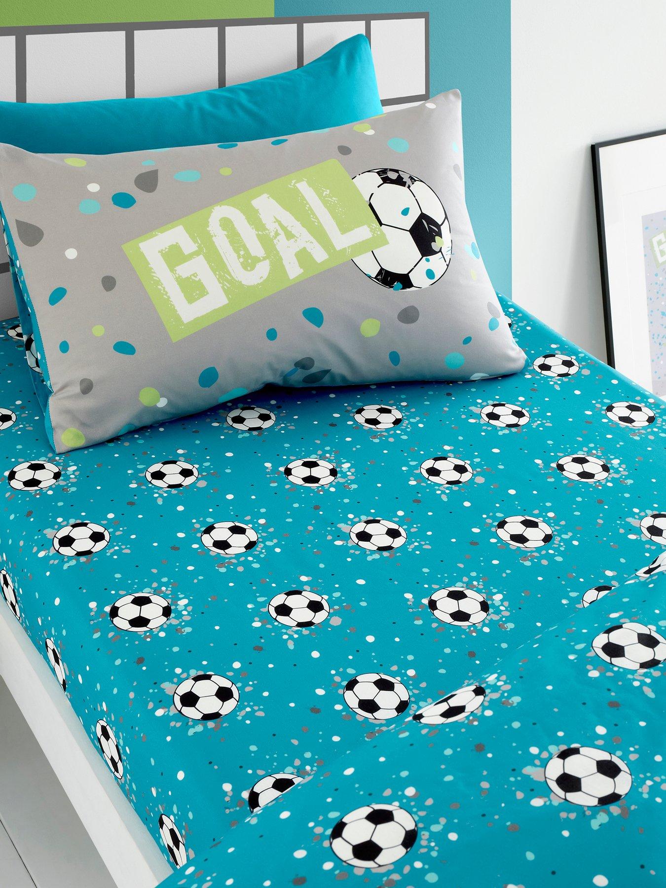 Image 1 of 2 of Bedlam Football Goal Single Fitted Sheet - Multi