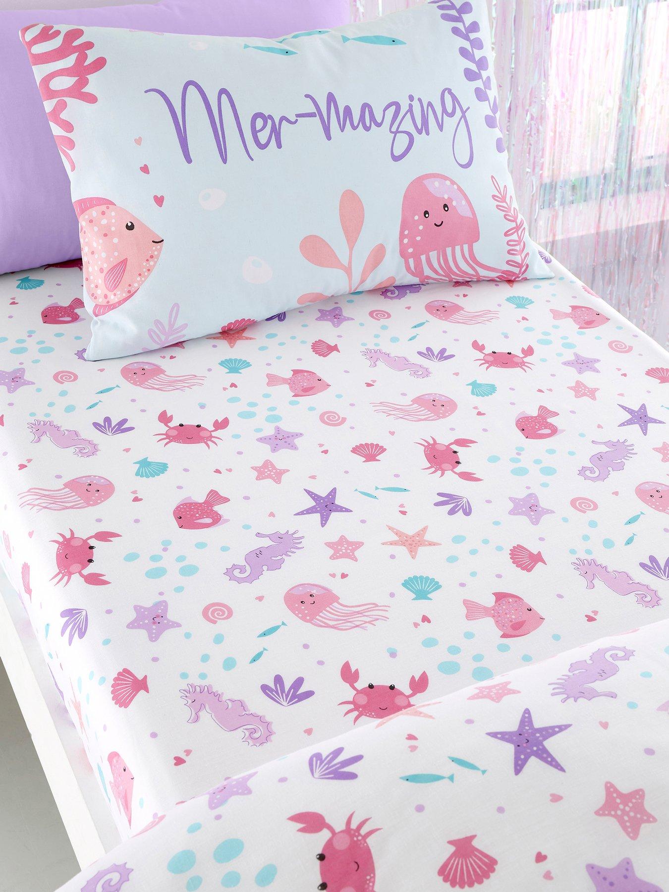 undefined Mermaid Vibes Single Fitted Sheet - Multi