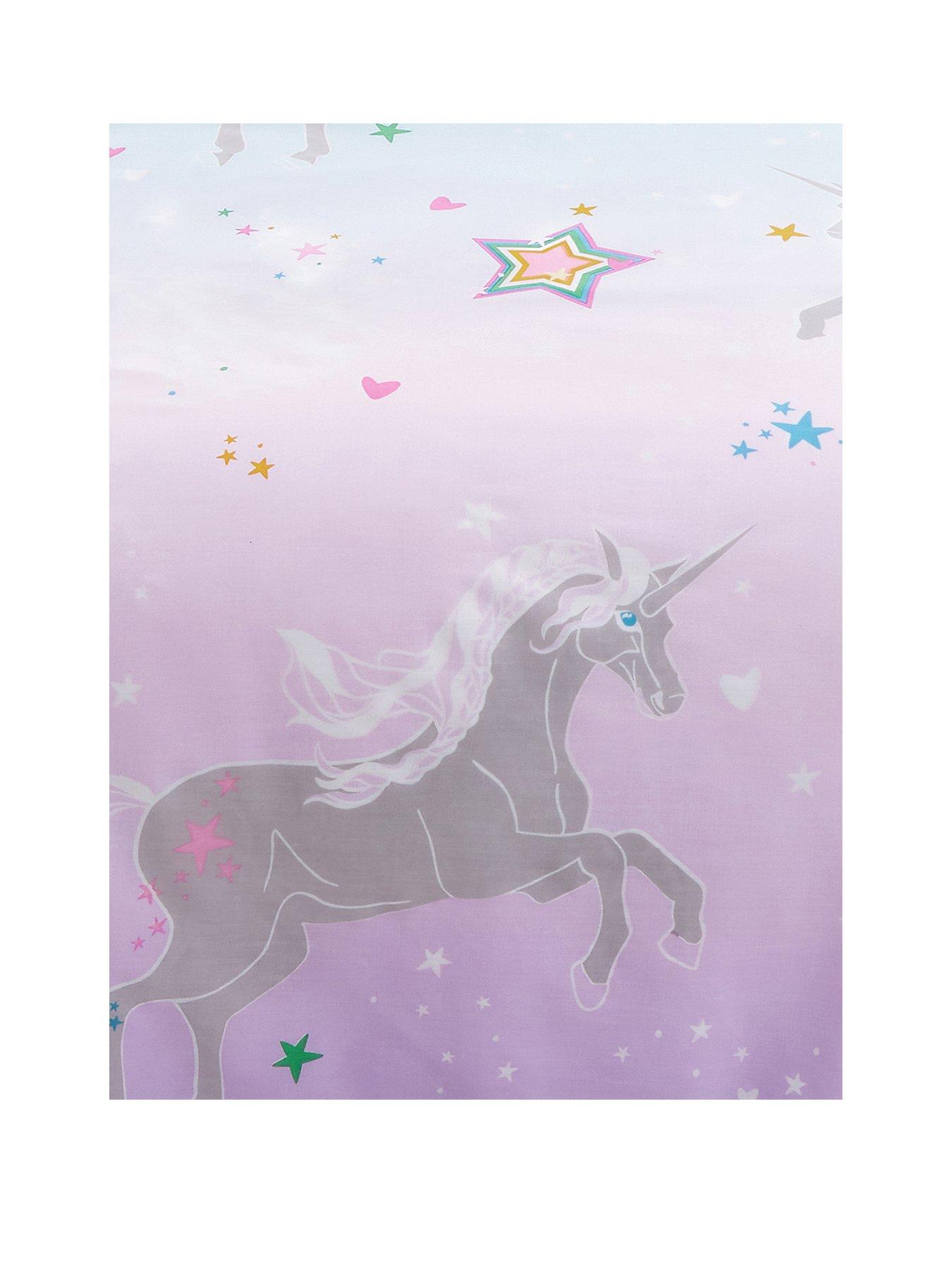  image of bedlam-ombre-unicorn-glow-in-the-dark-duvet-cover-set-multi