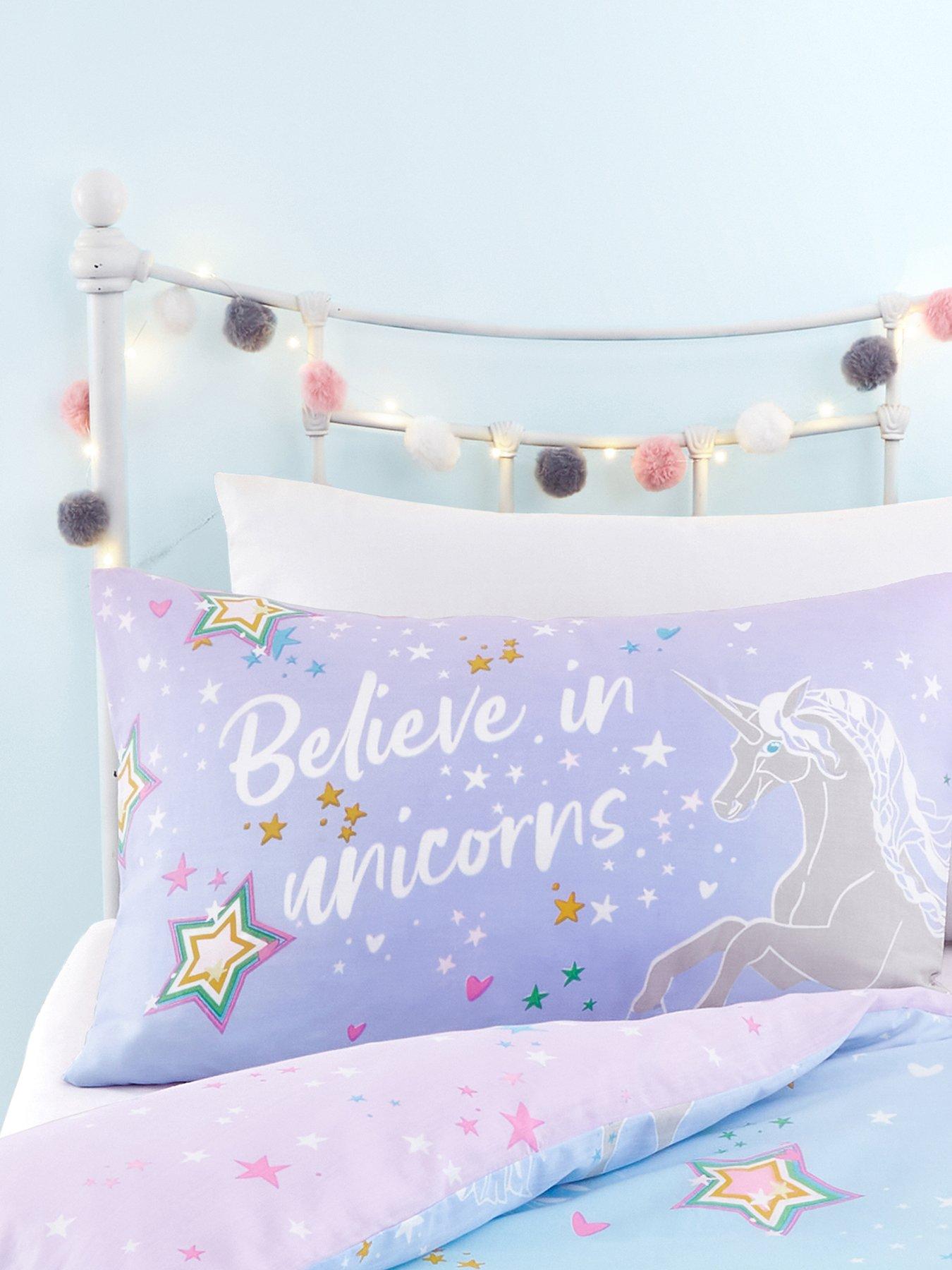  image of bedlam-ombre-unicorn-glow-in-the-dark-duvet-cover-set-multi