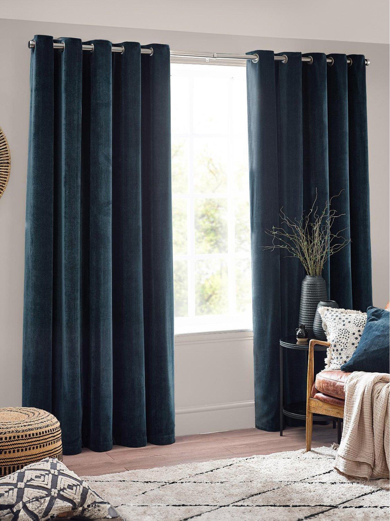 Yard Heavyweight Chenille Eyelet Curtains