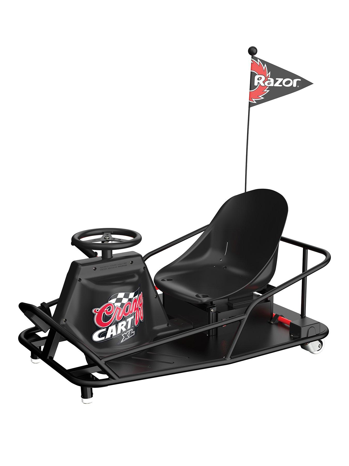 Razor Crazy Cart XL Adult Electric Go Kart, 16+ Black
