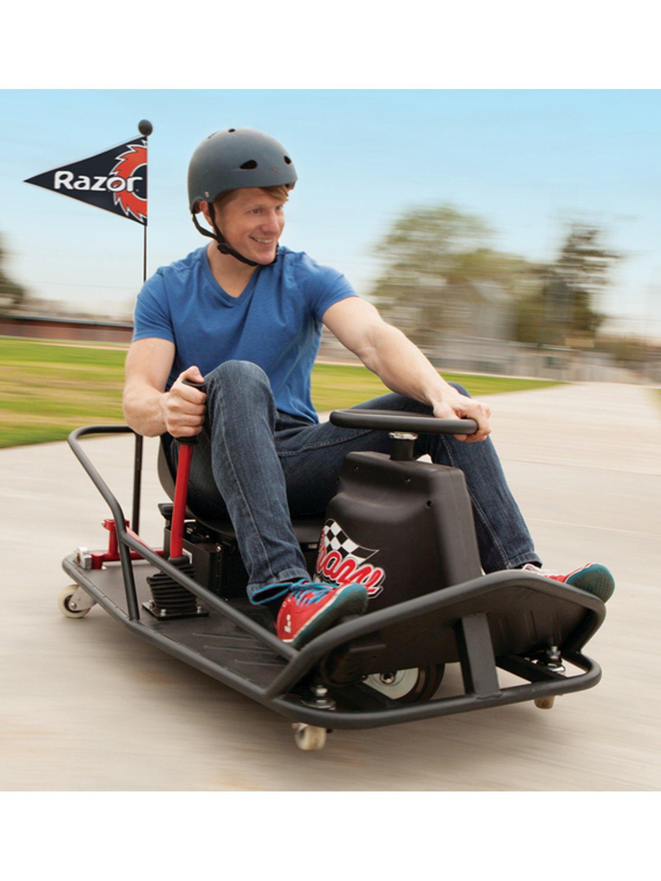 Razor Crazy Cart XL Adult Electric Go Kart, 16+ Black