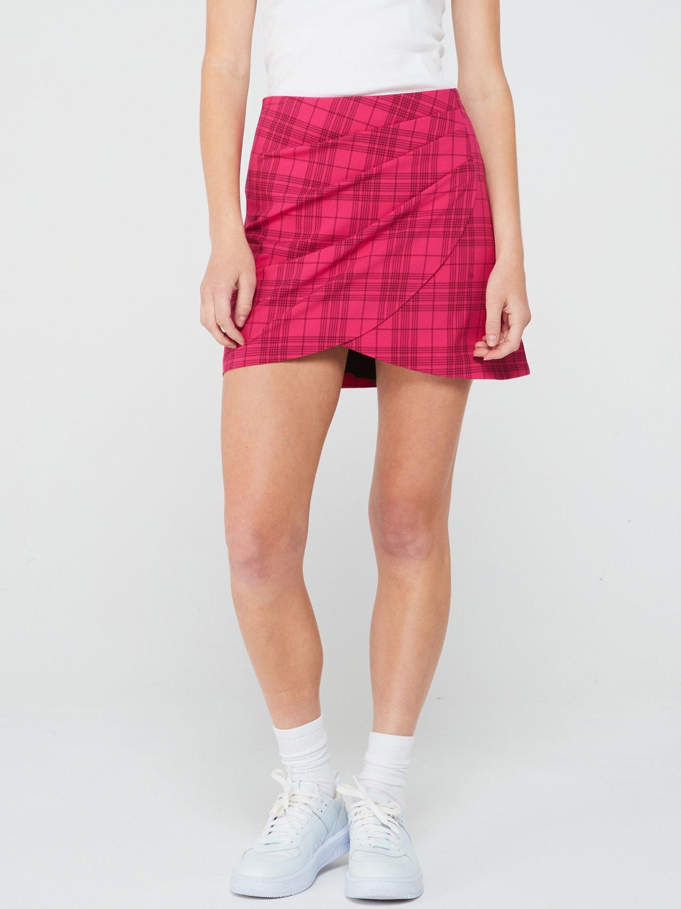 undefined Rachella Checked Mini Skirt - Pink