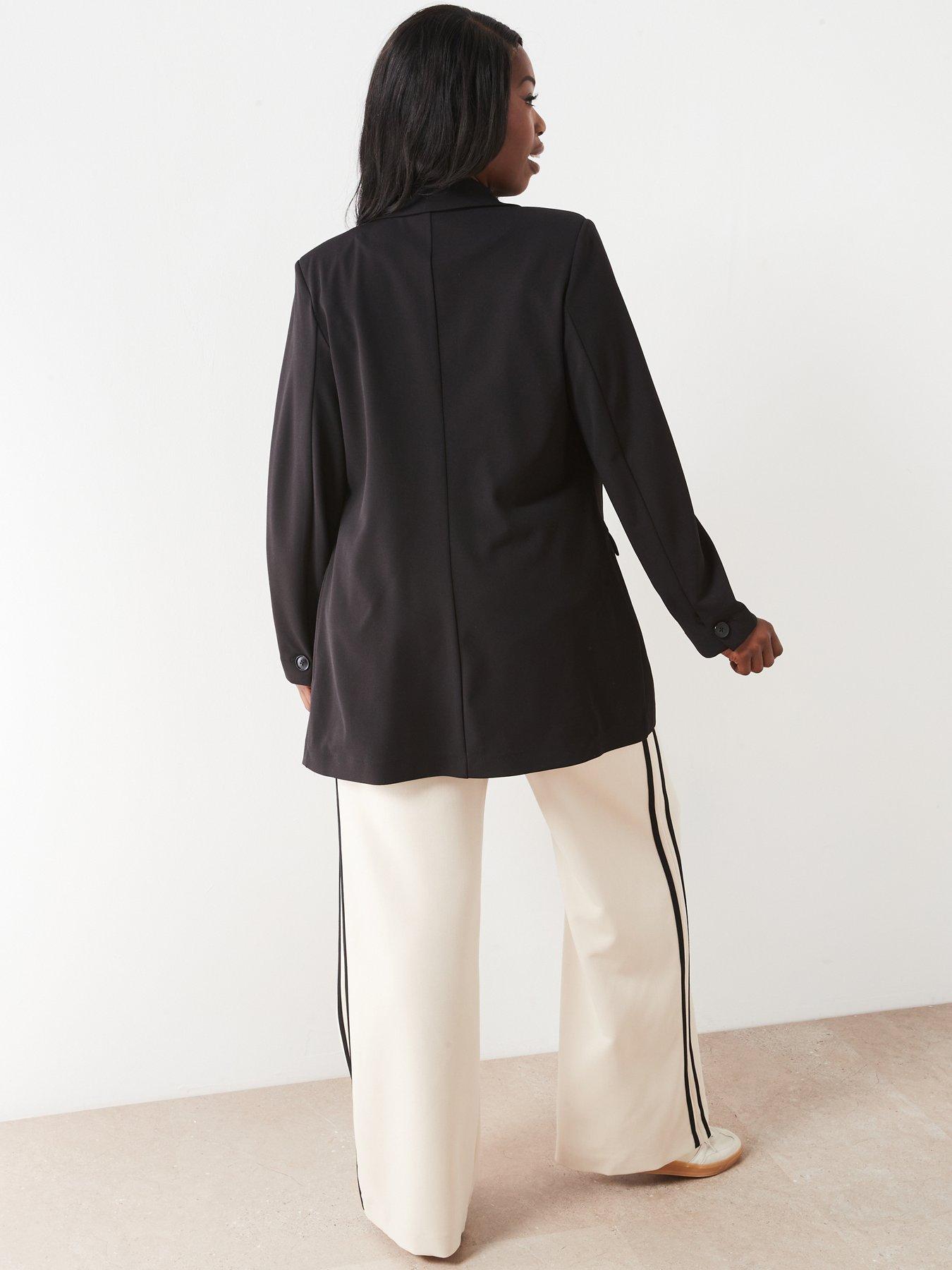  image of the-very-collection-curve-longline-stretch-blazer