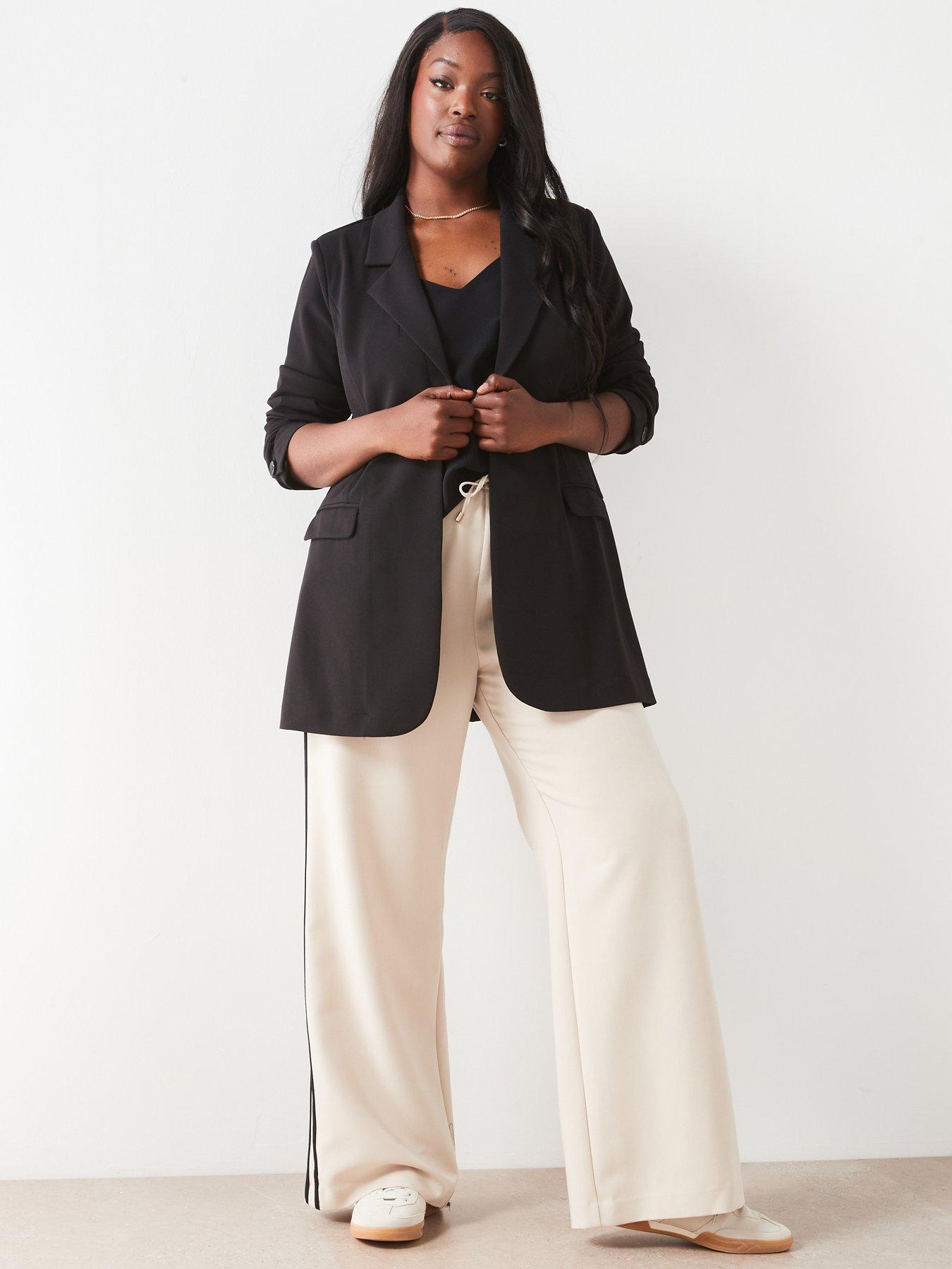  image of the-very-collection-curve-longline-stretch-blazer