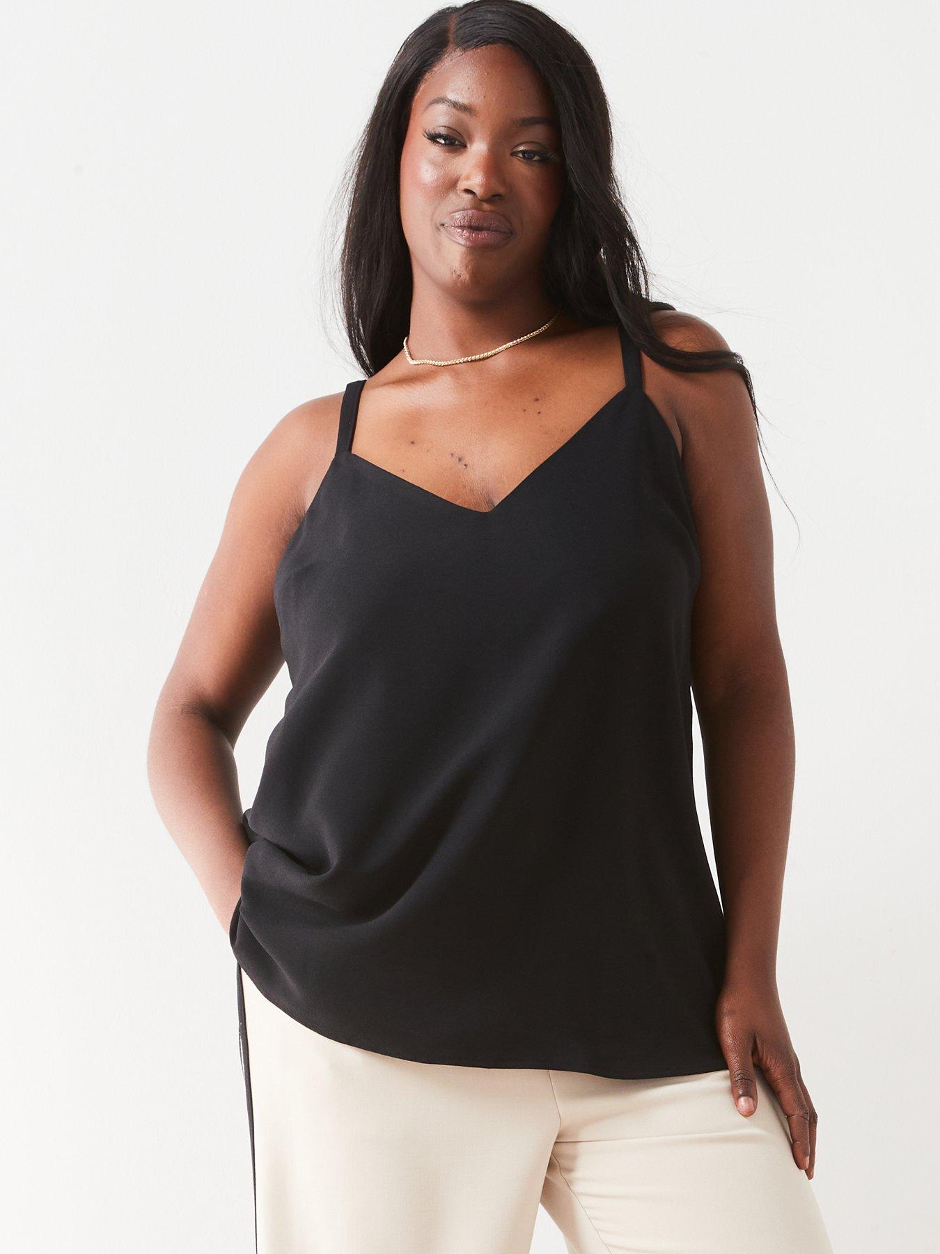  image of the-very-collection-curve-essential-longline-cami-black