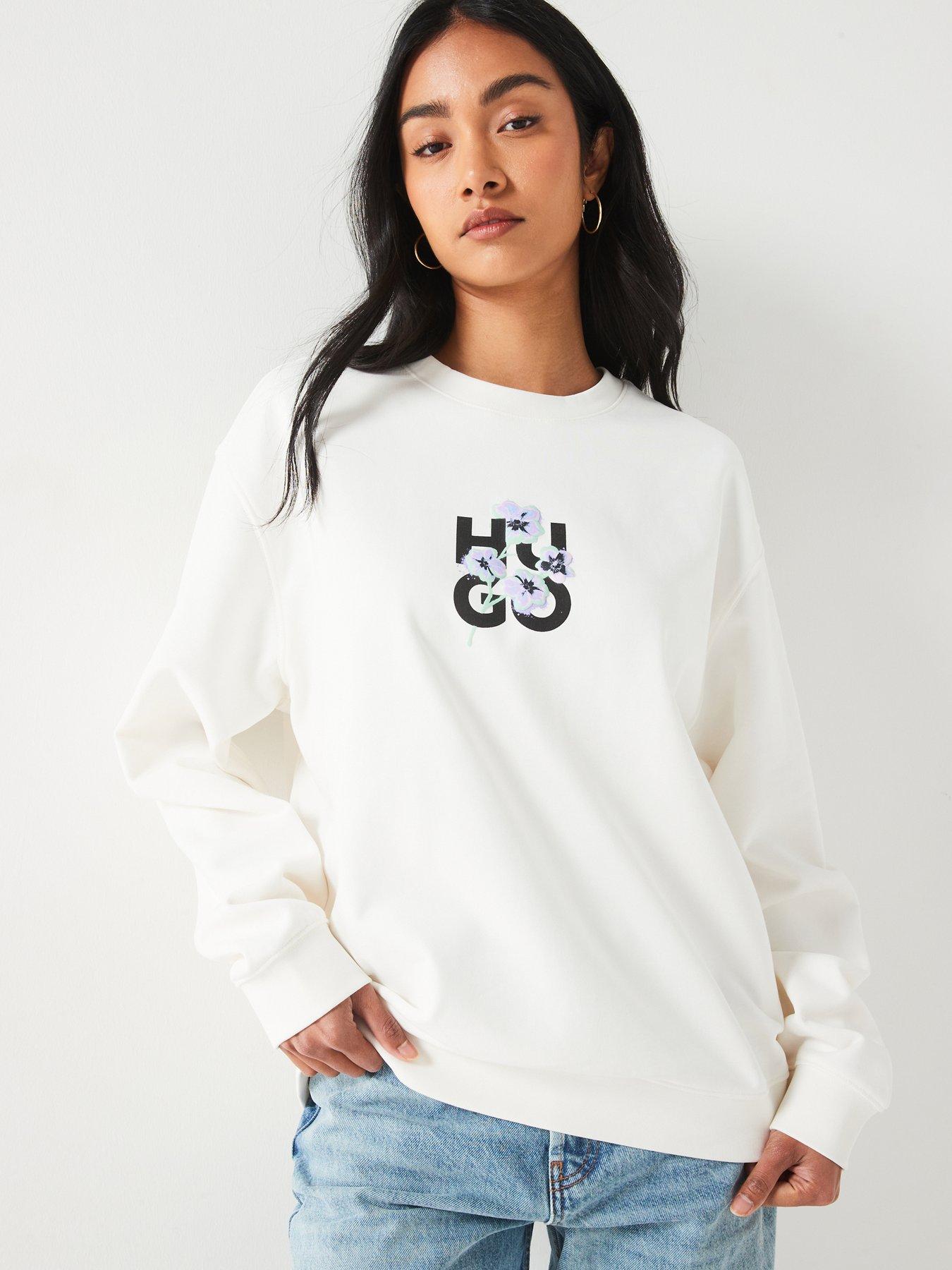 undefined Classic Logo Crew Neck Sweatshirt - White