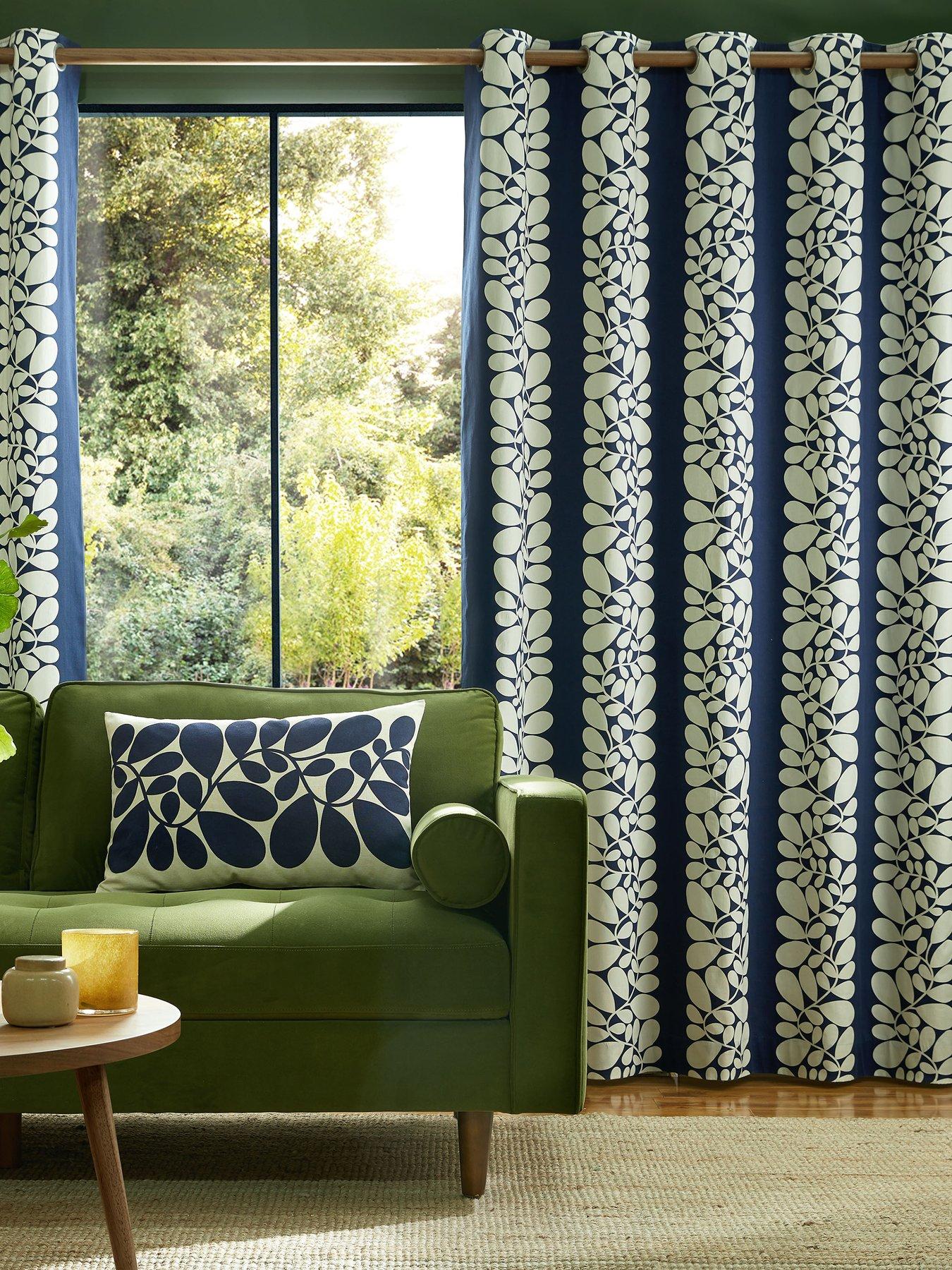 Image 1 of 5 of Orla Kiely Sycamore Stripe Lined Eyelet Curtains