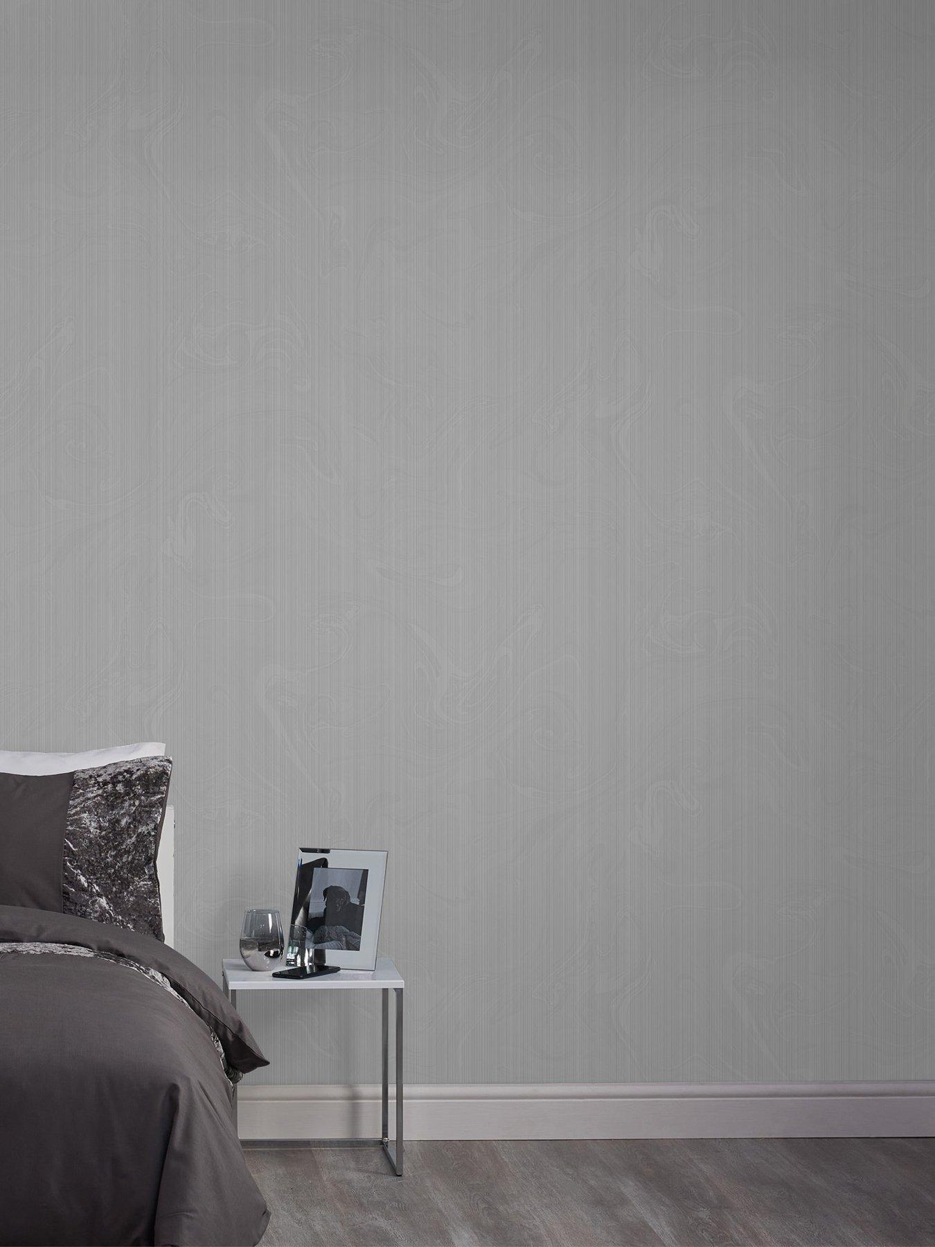Image 1 of 3 of Superfresco Easy Glitter Stria - Silver Wallpaper