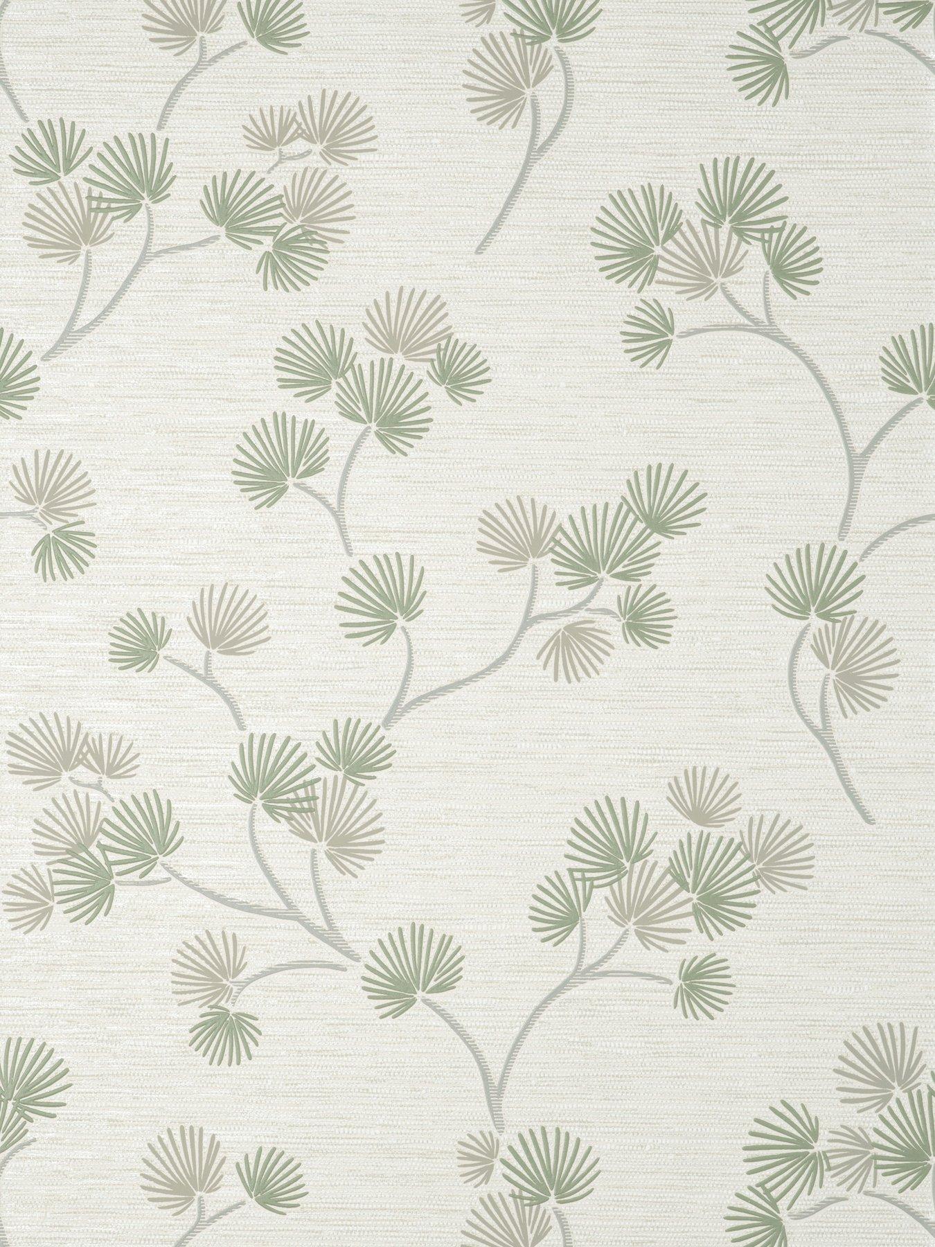  image of fine-decor-kira-green-wallpaper