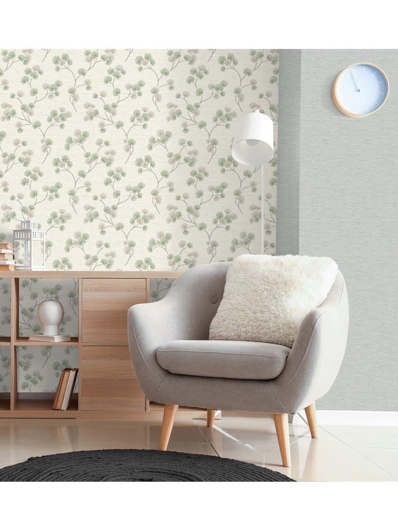  image of fine-decor-kira-green-wallpaper