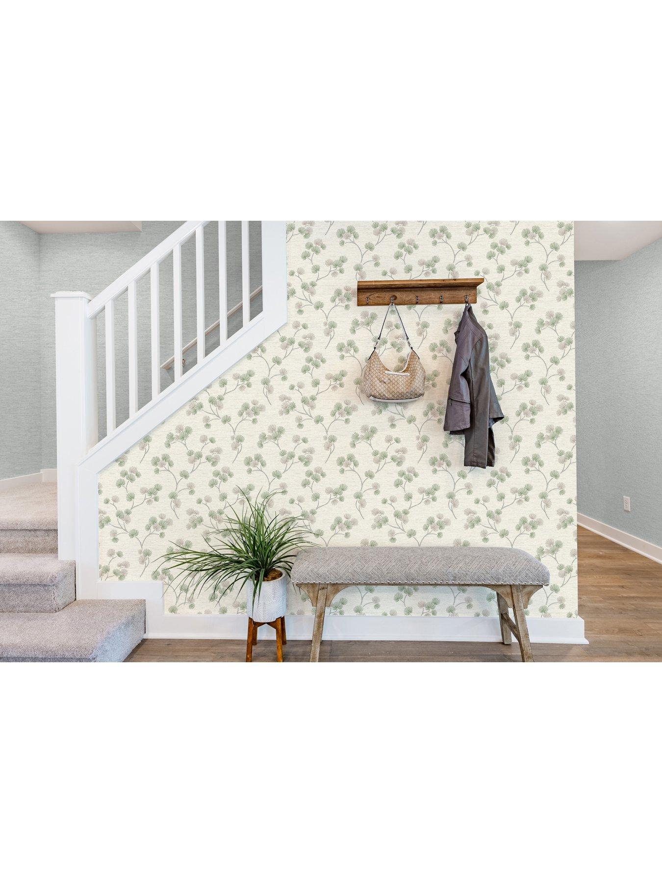  image of fine-decor-kira-green-wallpaper