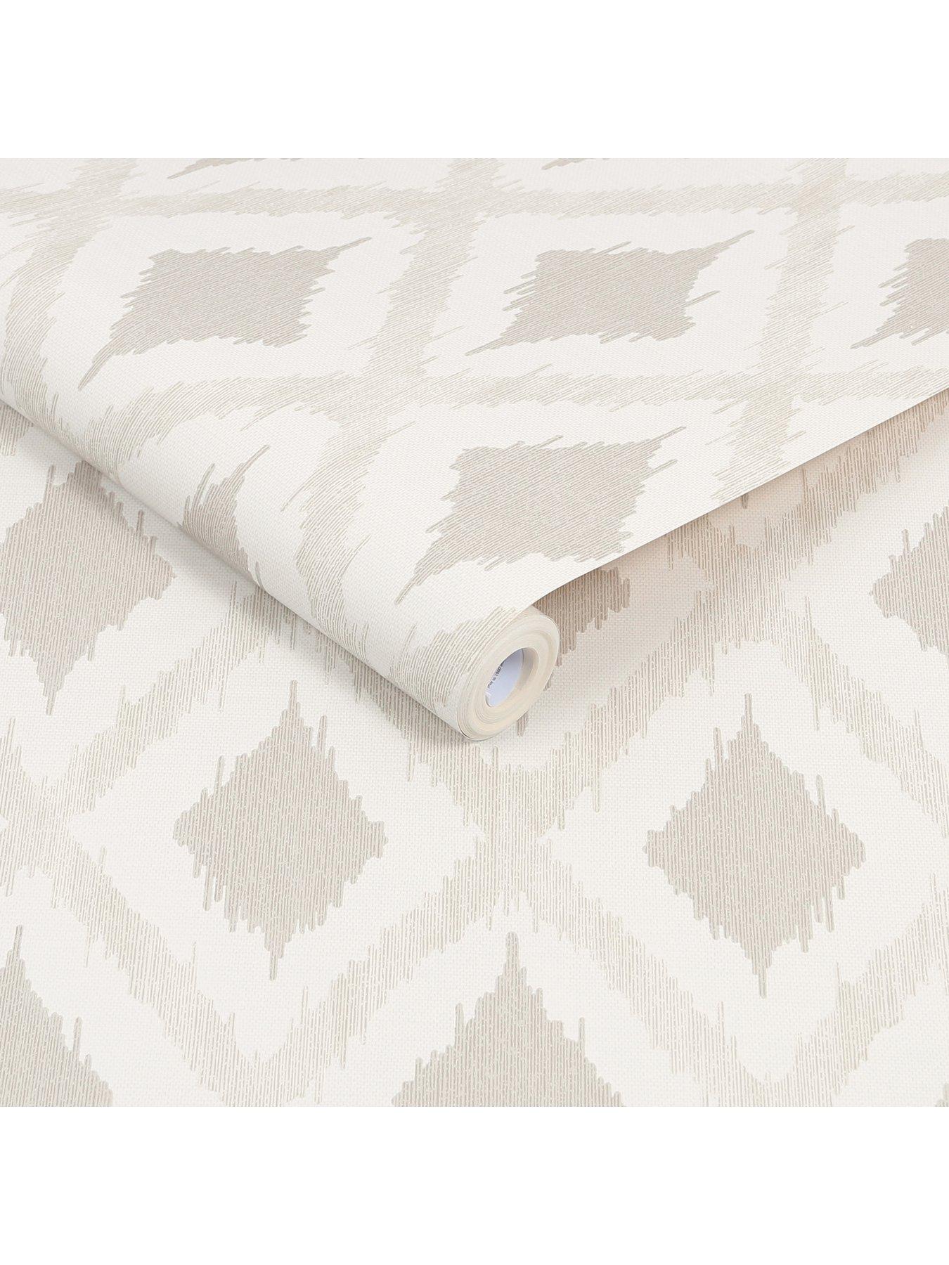  image of fresco-ikat-natural-wallpaper