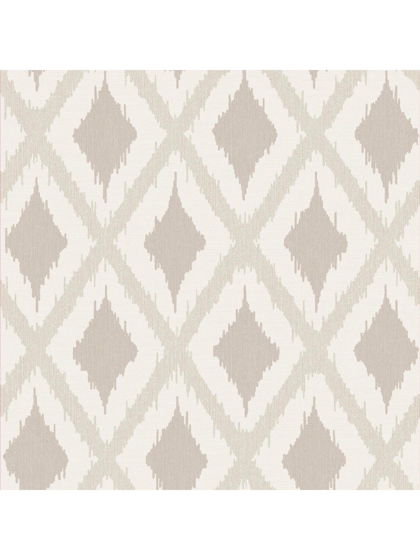  image of fresco-ikat-natural-wallpaper