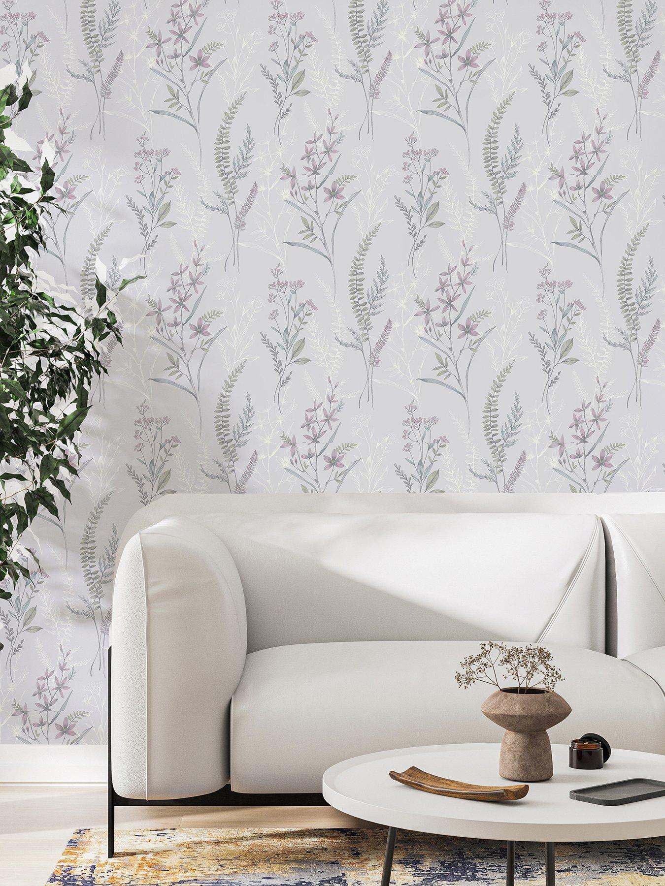 Fresco Jasmine Mauve Wallpaper