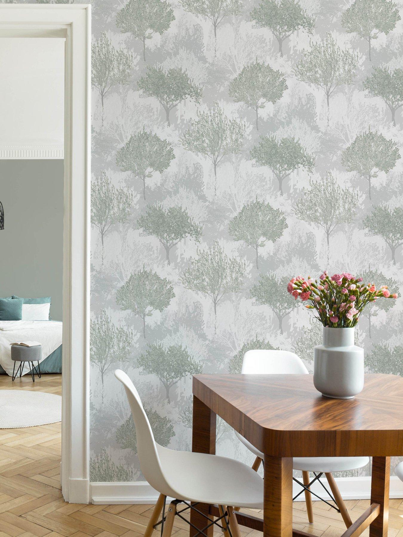 Superfresco Easy Birch - Sage Wallpaper
