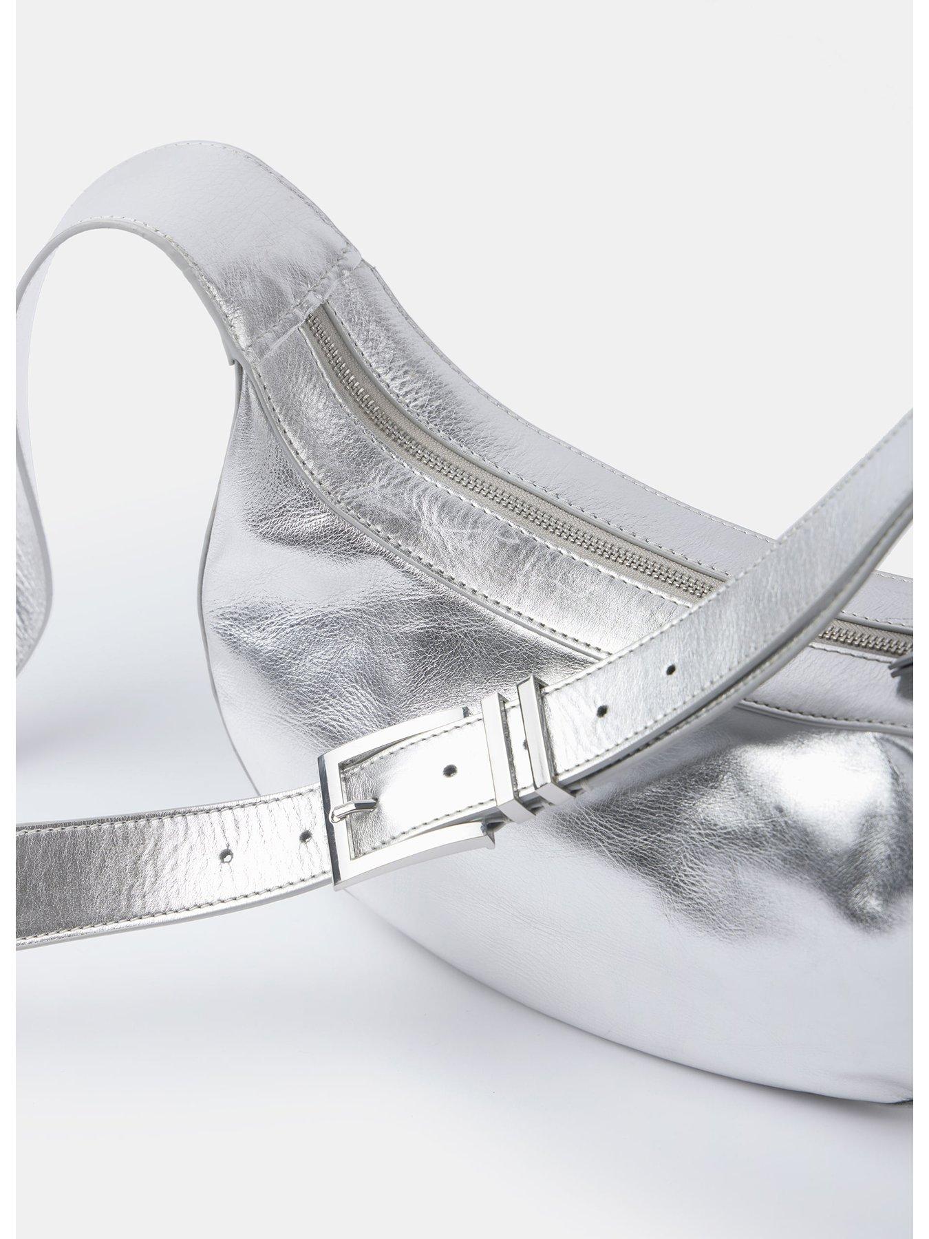 Image 5 of 5 of Mint Velvet Silver leather Slingbag