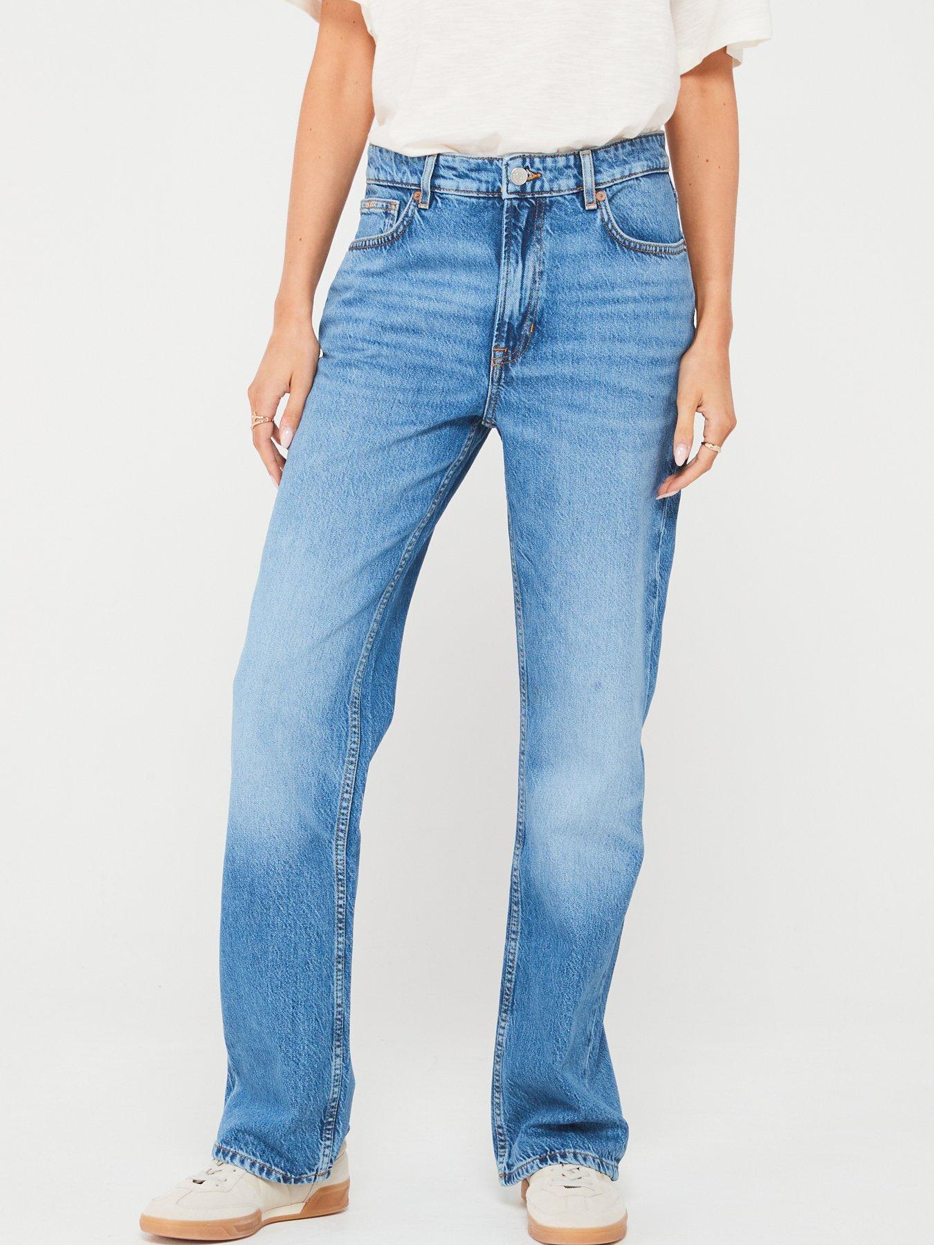 undefined Ada High Rise Straight Leg Jean - Blue