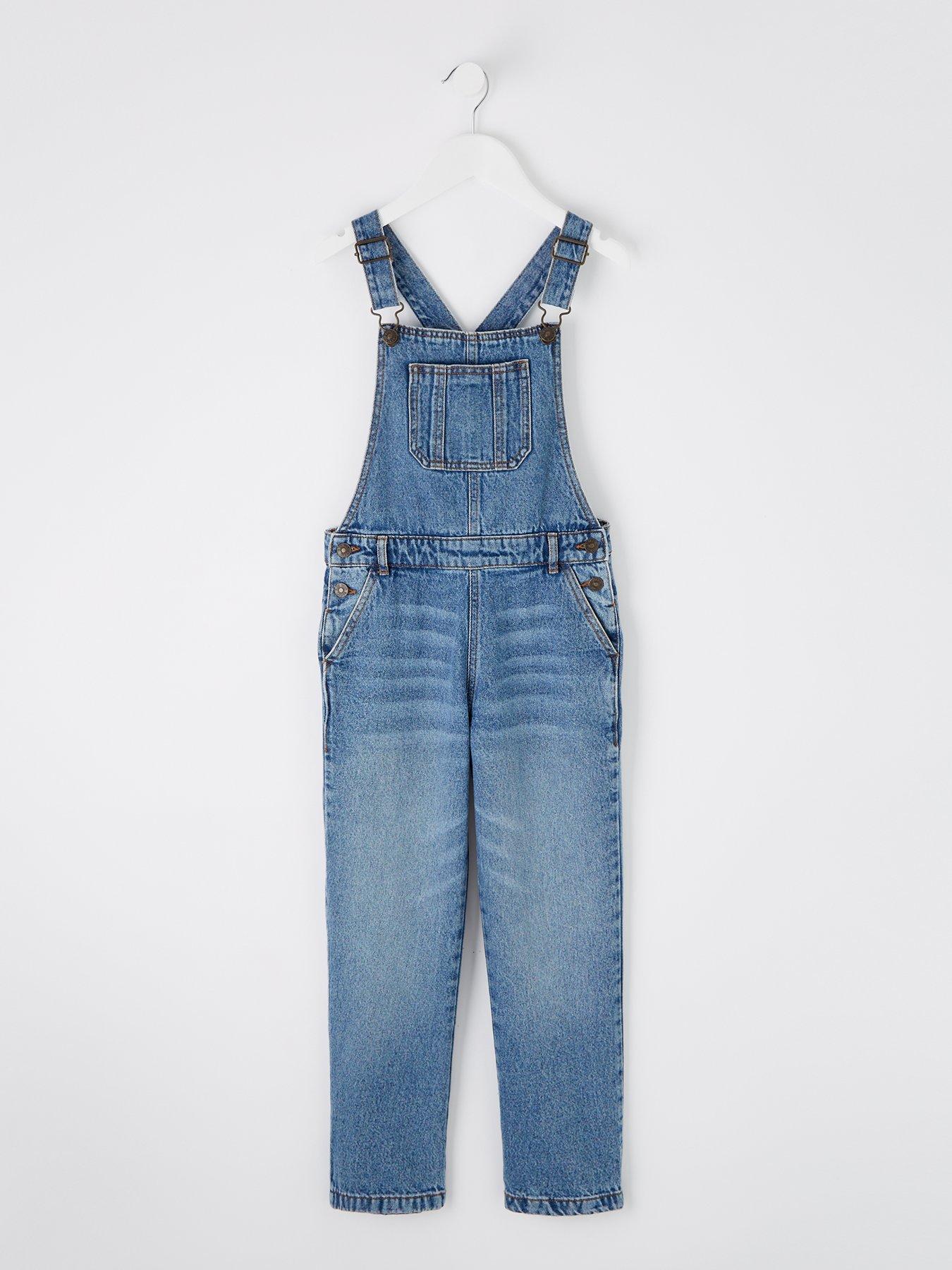 V by Very Girls Dungaree - Blue