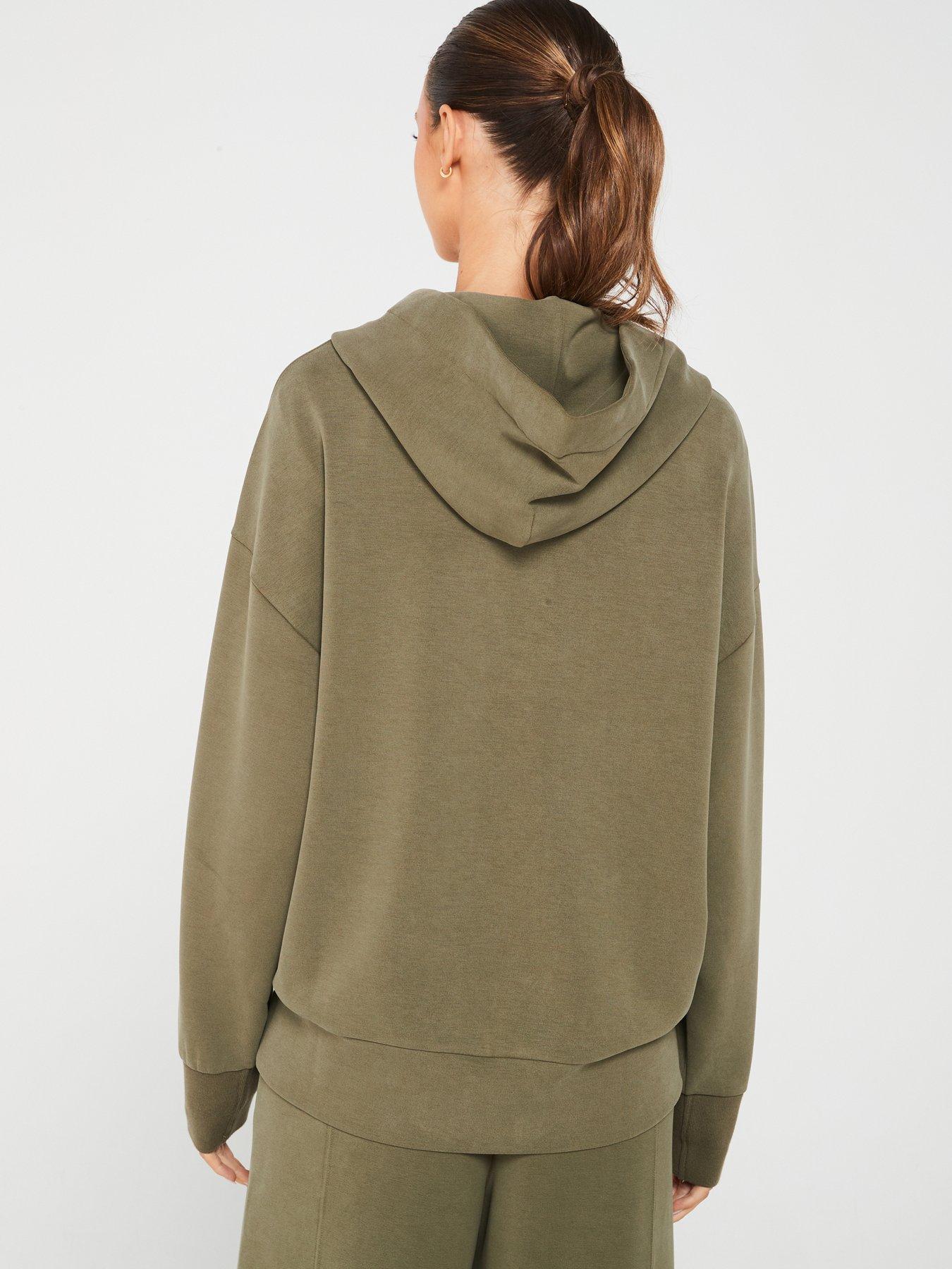  image of boss-efelpa-super-soft-oversized-hoodie-green
