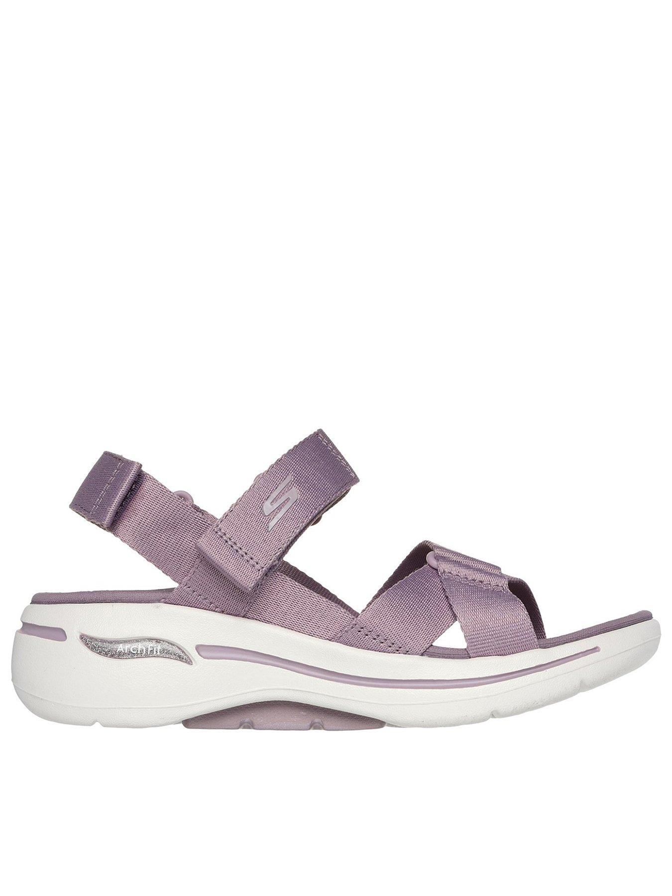 Skechers Go Walk Arch Fit Strappy Sandals Lavender littlewoods