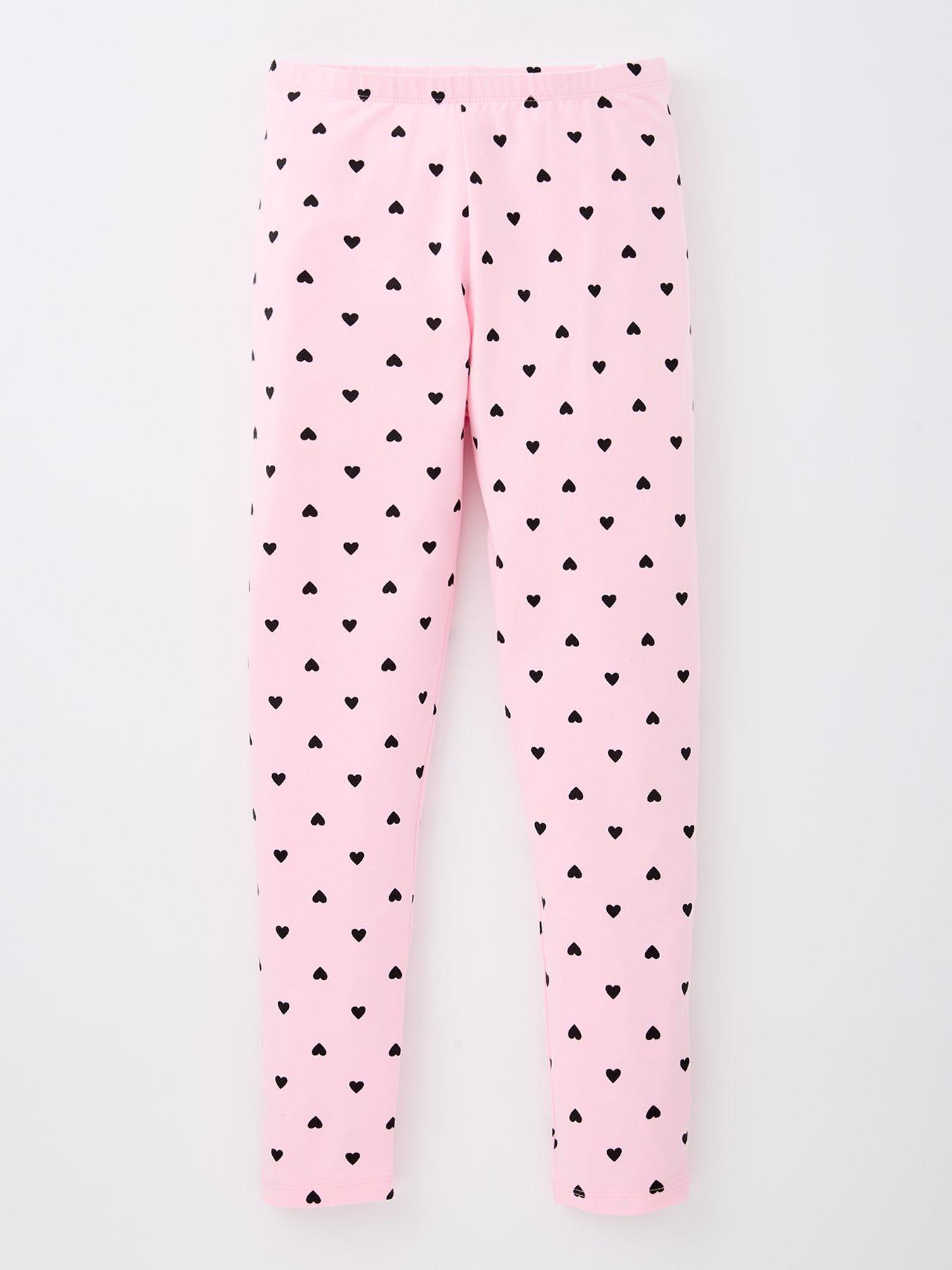 undefined Girls Heart Print Single Legging