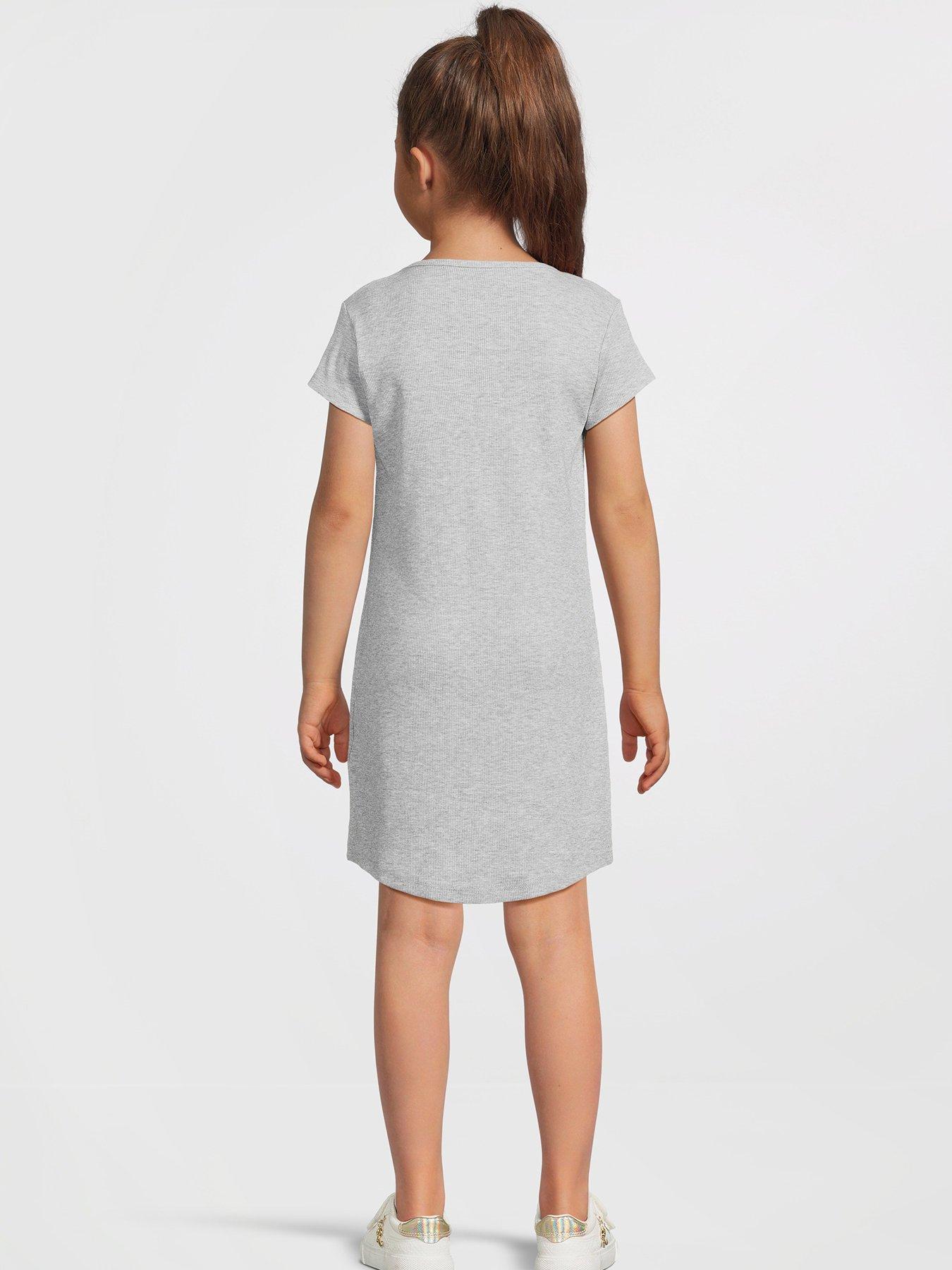 Image 2 of 4 of Everyday Girls Short Sleeve Ribbed Dress - Multi