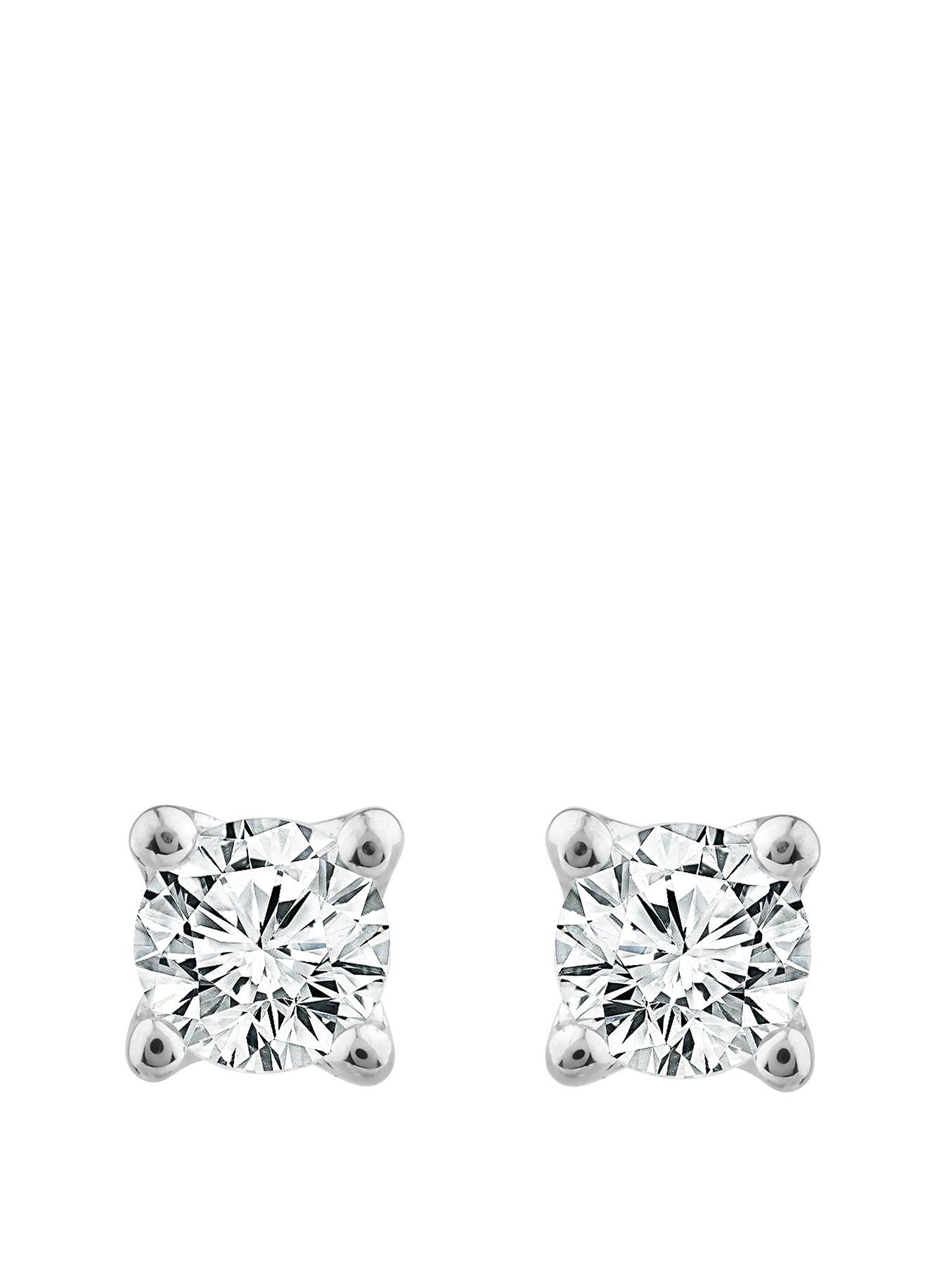 Ernest Jones 9ct White Gold Diamond Solitaire La