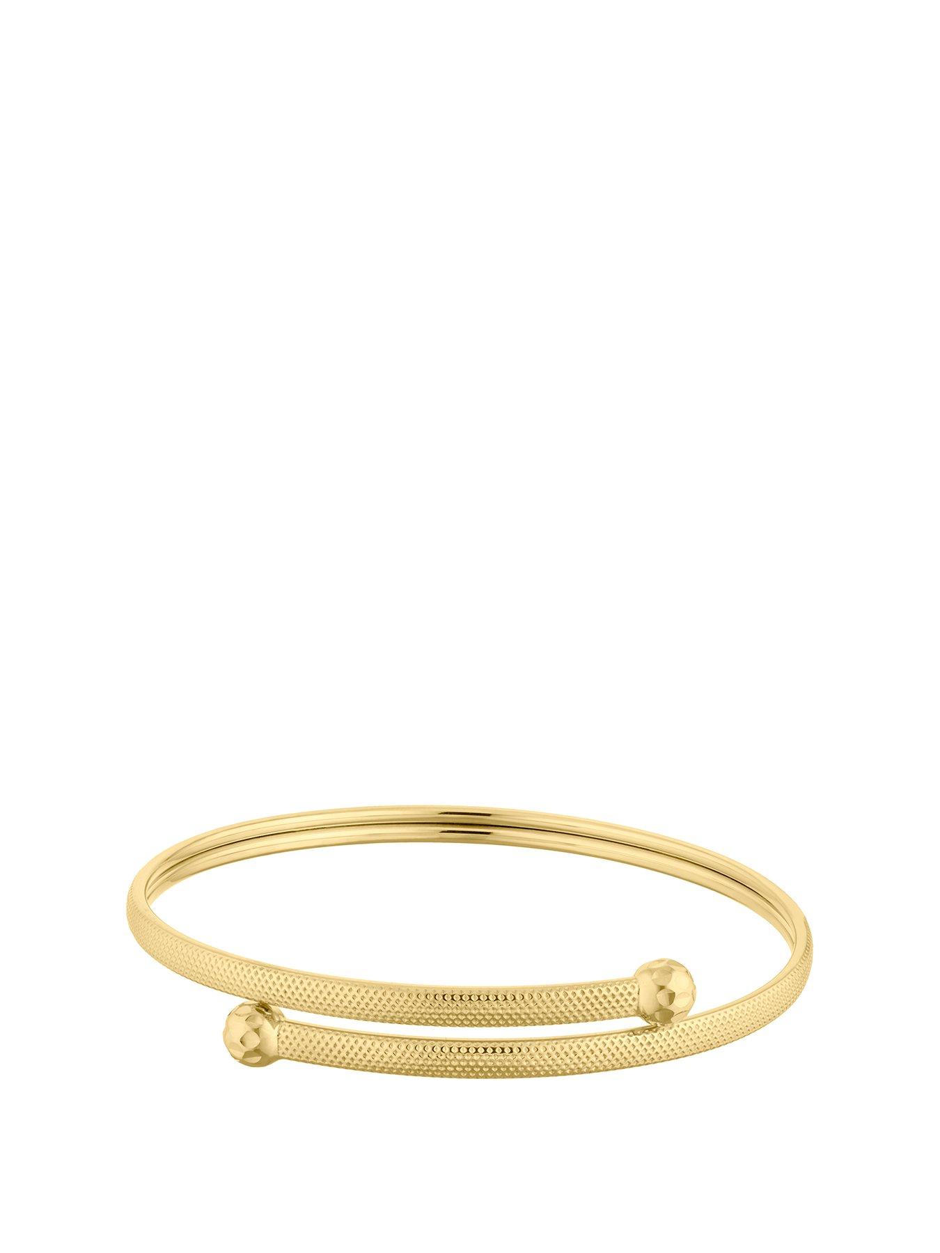 Ernest Jones 9ct Yellow Gold Torque Flexible Bangle | Littlewoods