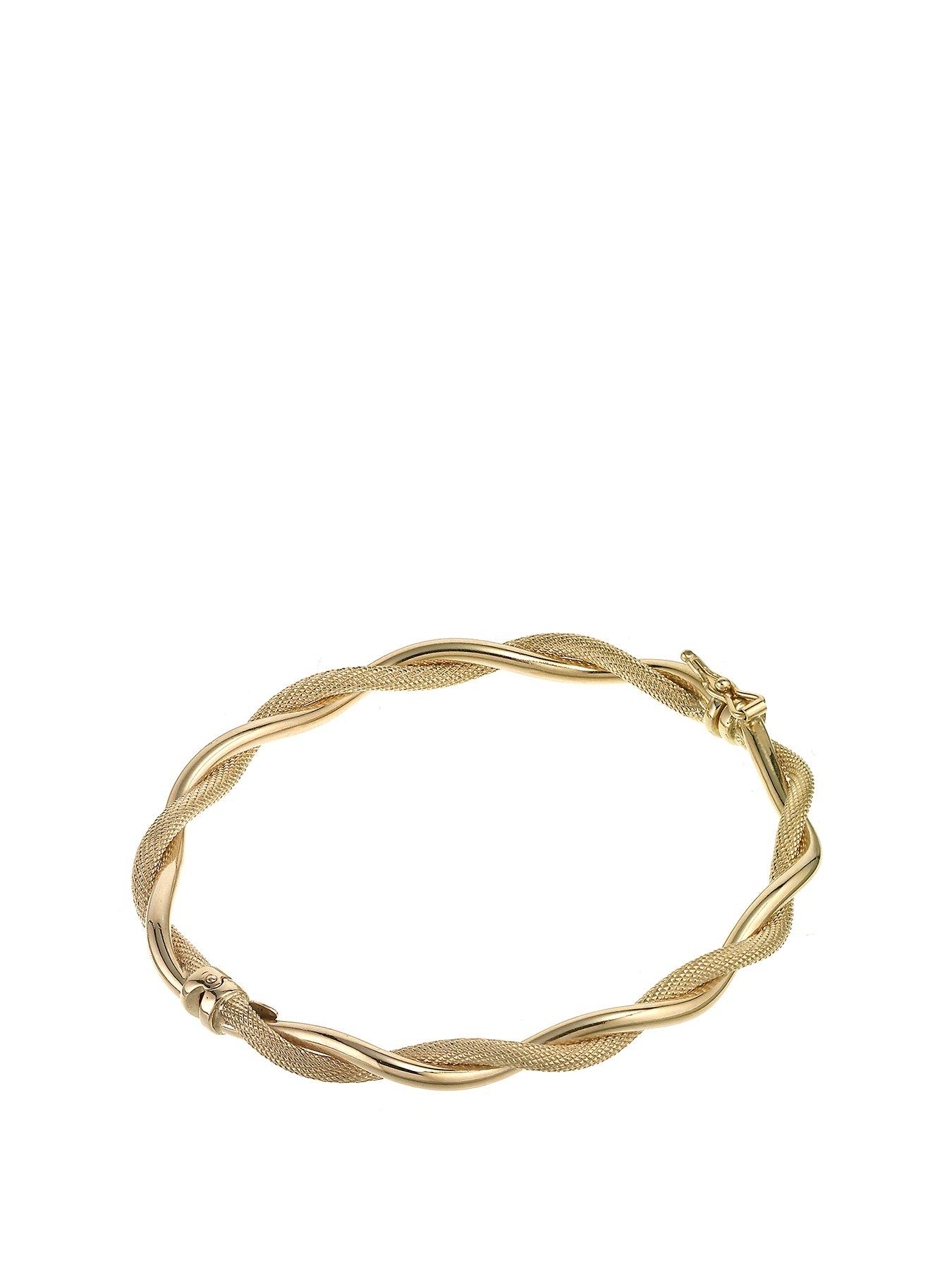 ernest-jones-9ct-yellow-gold-bracelet-matt-and-polished-twist-bracelet