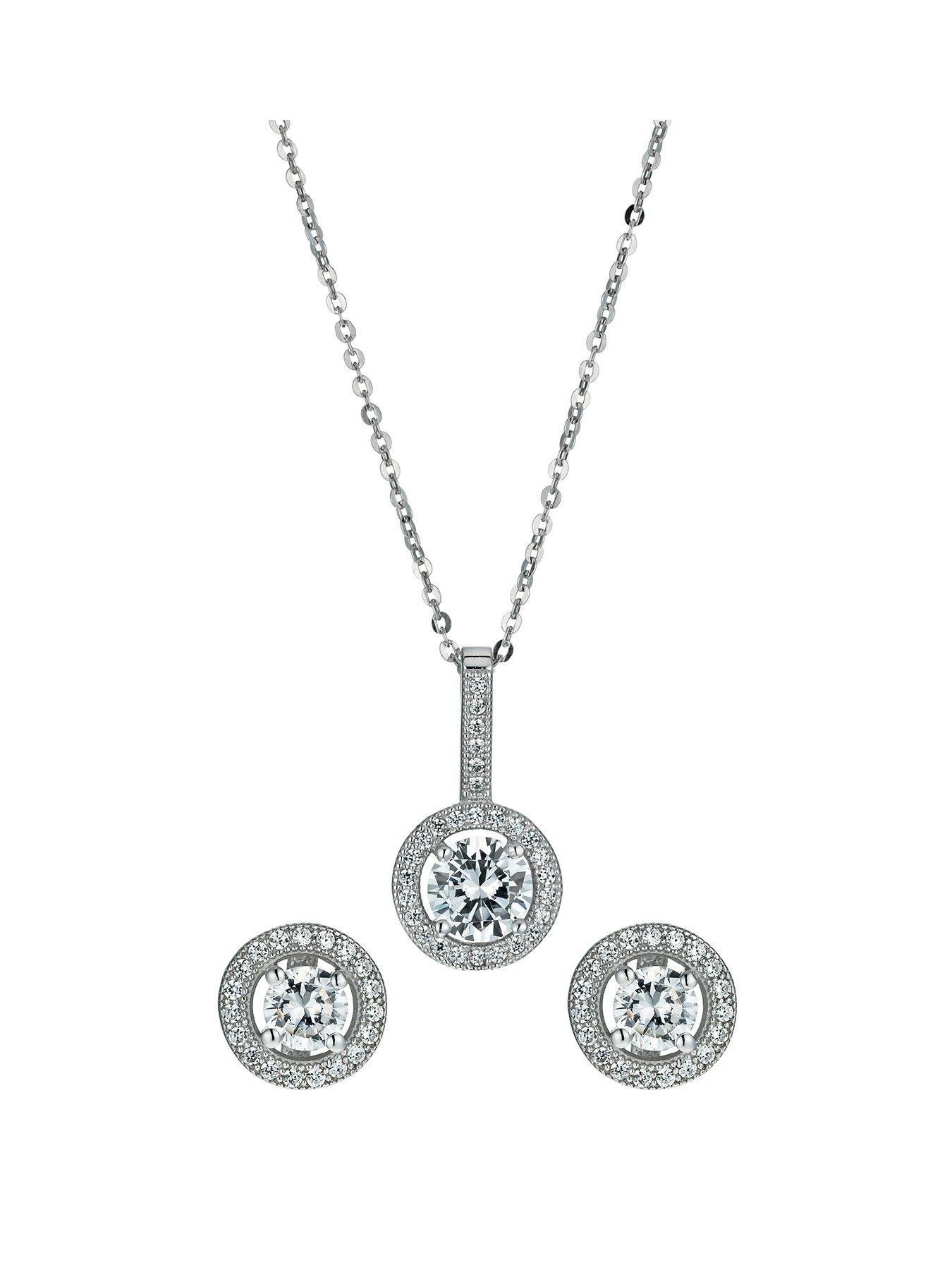 ernest-jones-sterling-silver-necklace-cubic-zirconia-earrings-amp-pendant-set